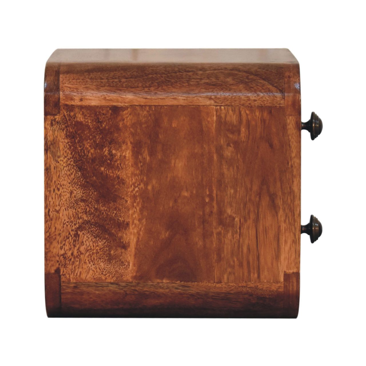 Mini Curved Wall Mounted Bedside, Honey Caramel