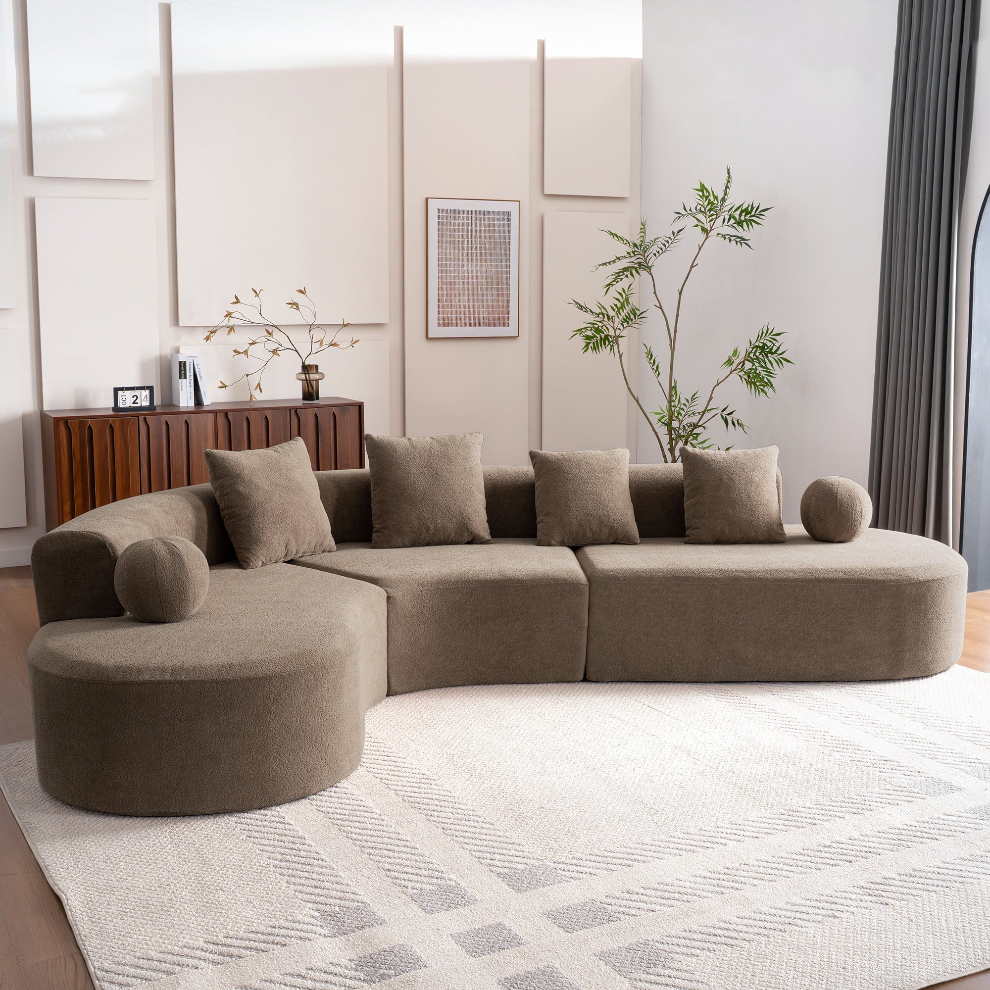 Sofa Large Arched Cloud-Like L-Shape