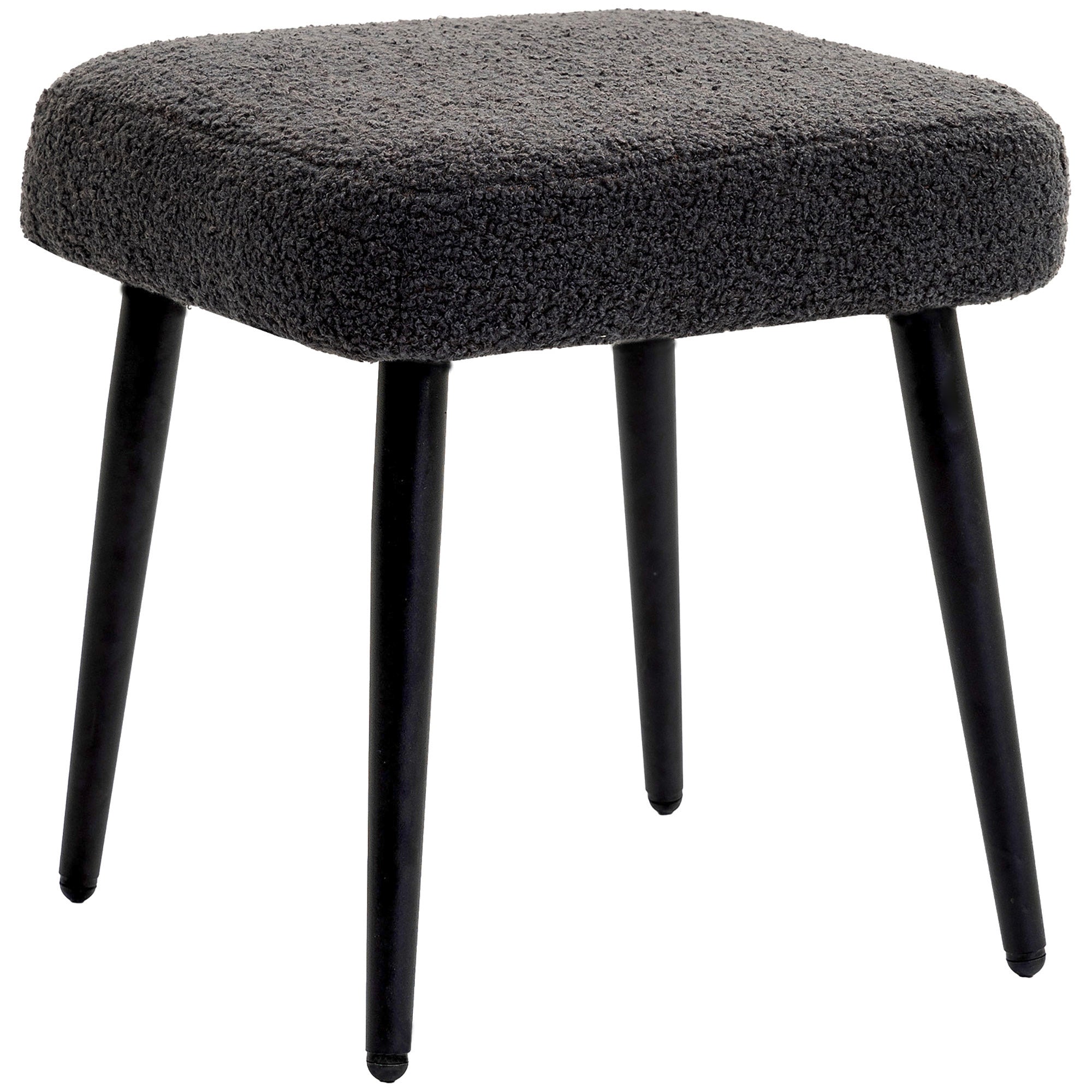 Footstool Square, Living Room & Bedroom, Dark Grey Cashmere Effect