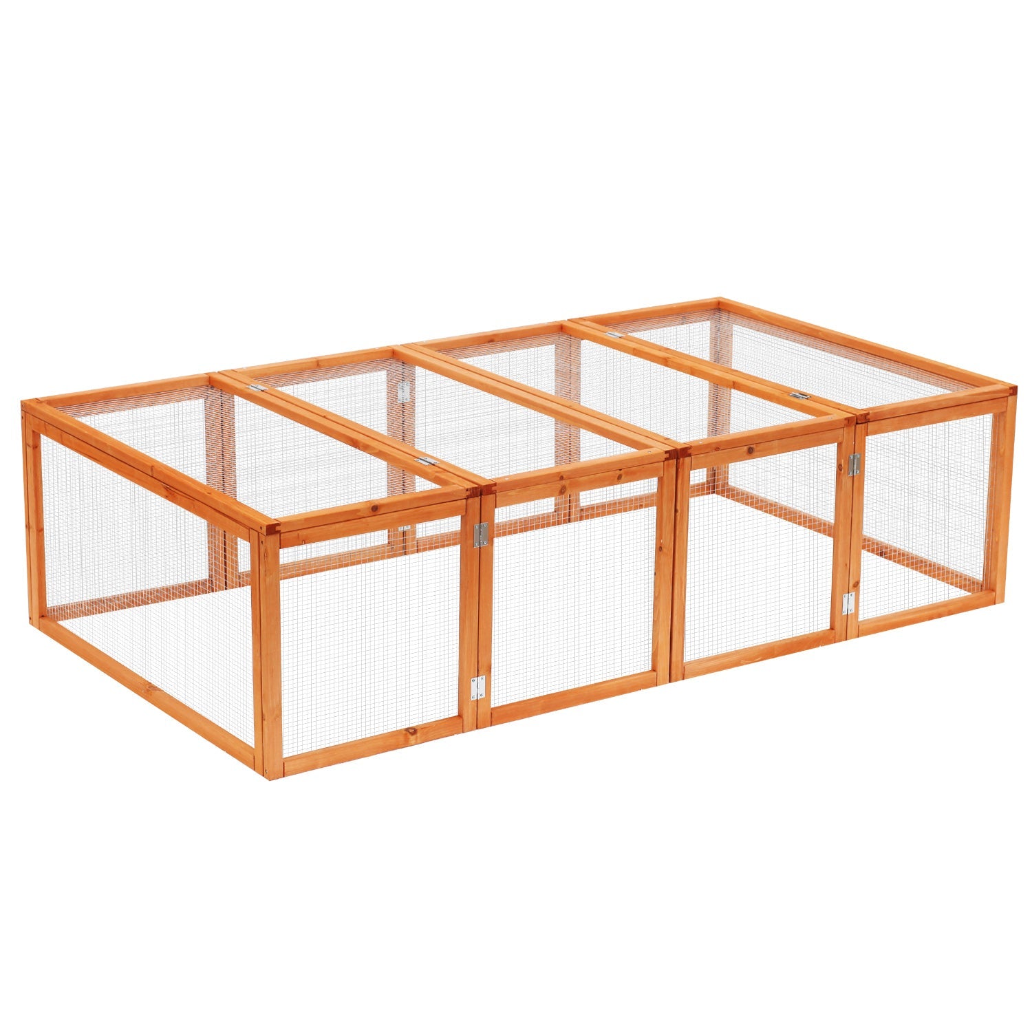 Outdoor Run for Rabbits Small Animals 181x100x48cm Fir Wood Natural