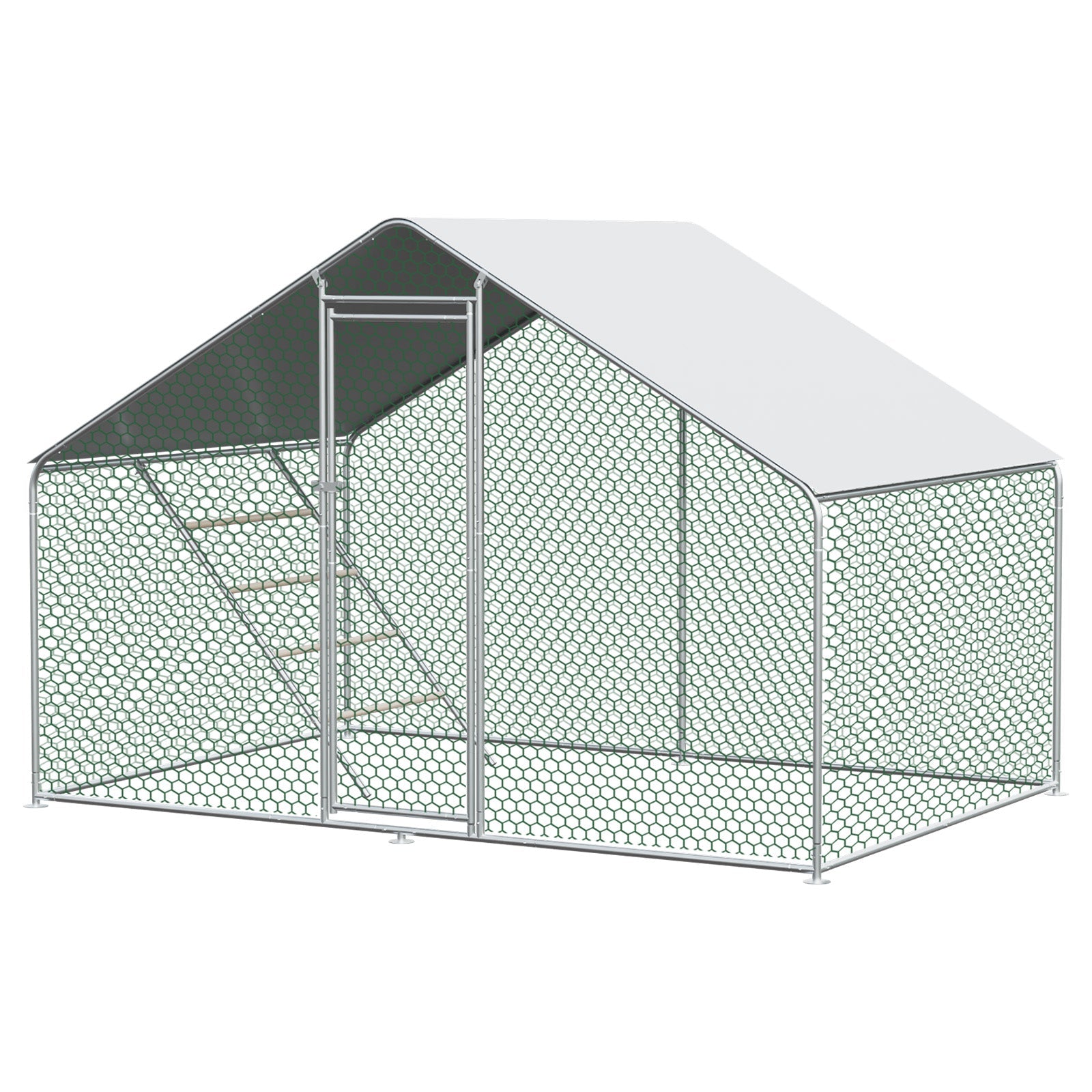 Chicken Run, 3x2x2m Safety Lock Waterproof PE Cloth, Metal