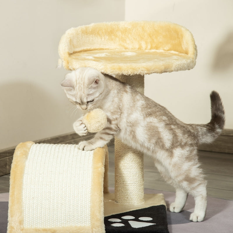 Katzenbaum, Spielbälle, Sisalseil, Beige