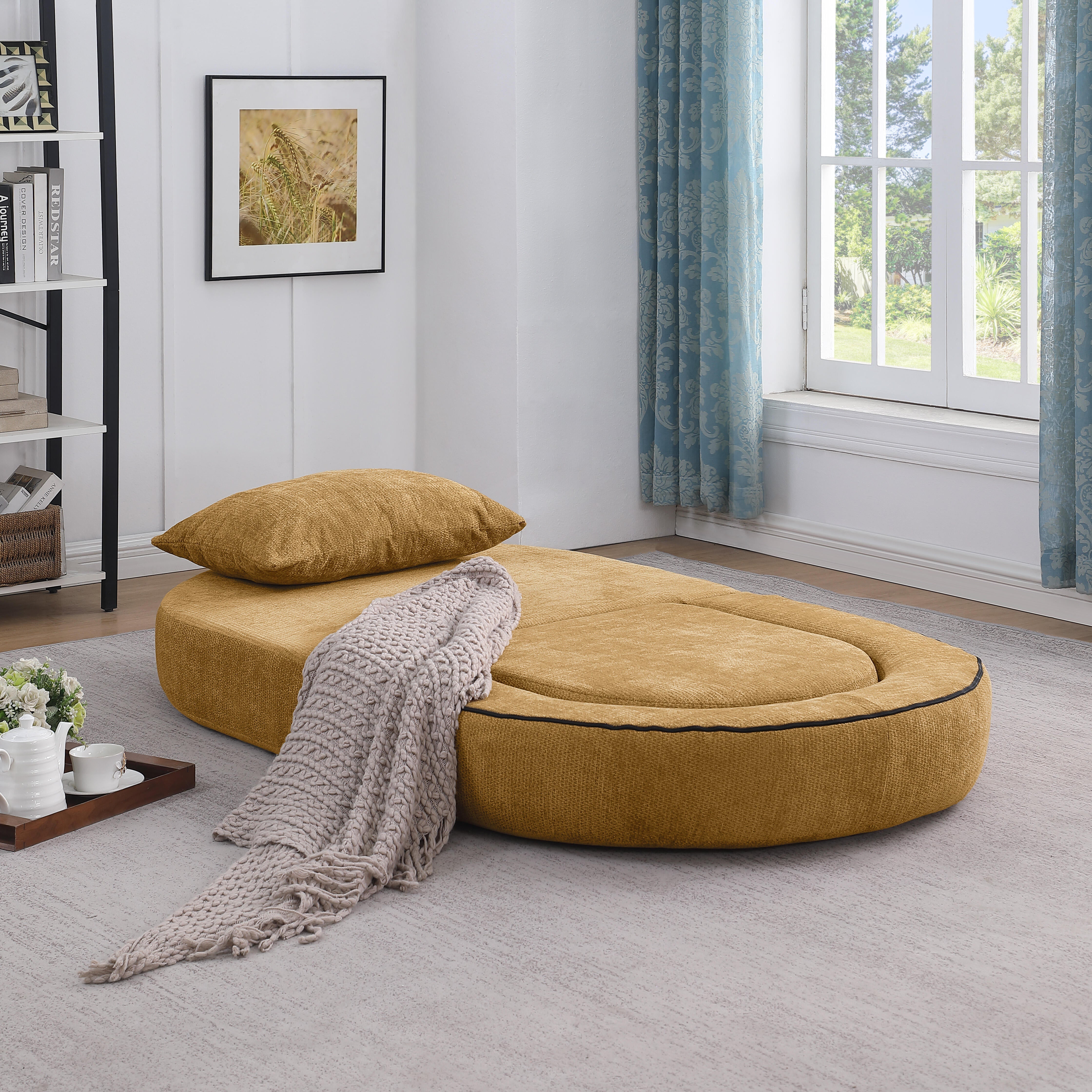 Compressed Foldable Mattress Sofa Bed, Convertible, Removable Arms, Non-Slip
