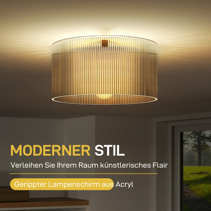 Ceiling lamp with acrylic lampshade, metal, halogen and LED compatible