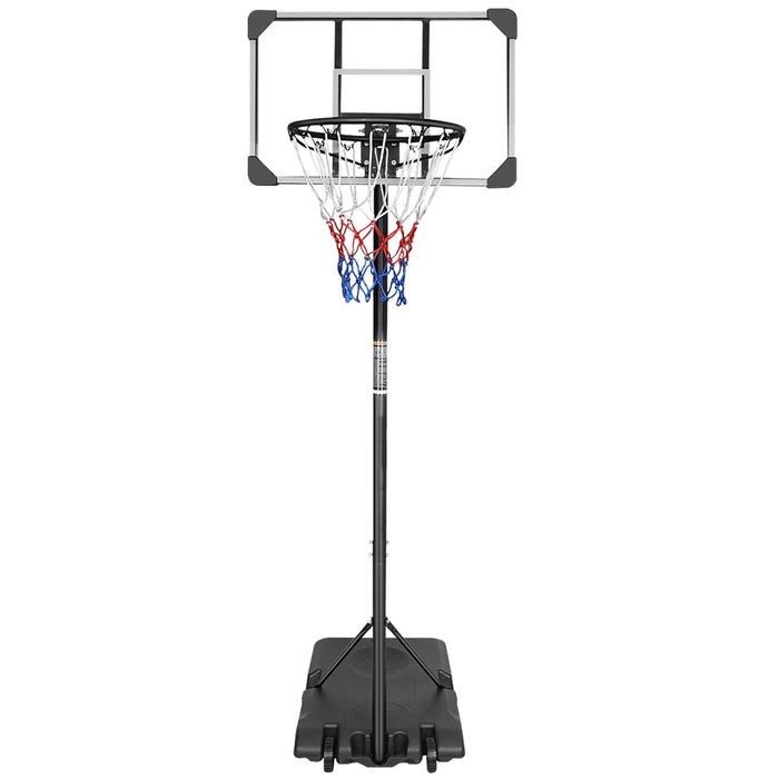 Portable Basketball Hoop 170-213cm Adjustable Height 71.1cm Shatterproof Backboard Wheels Outdoor/Indoor
