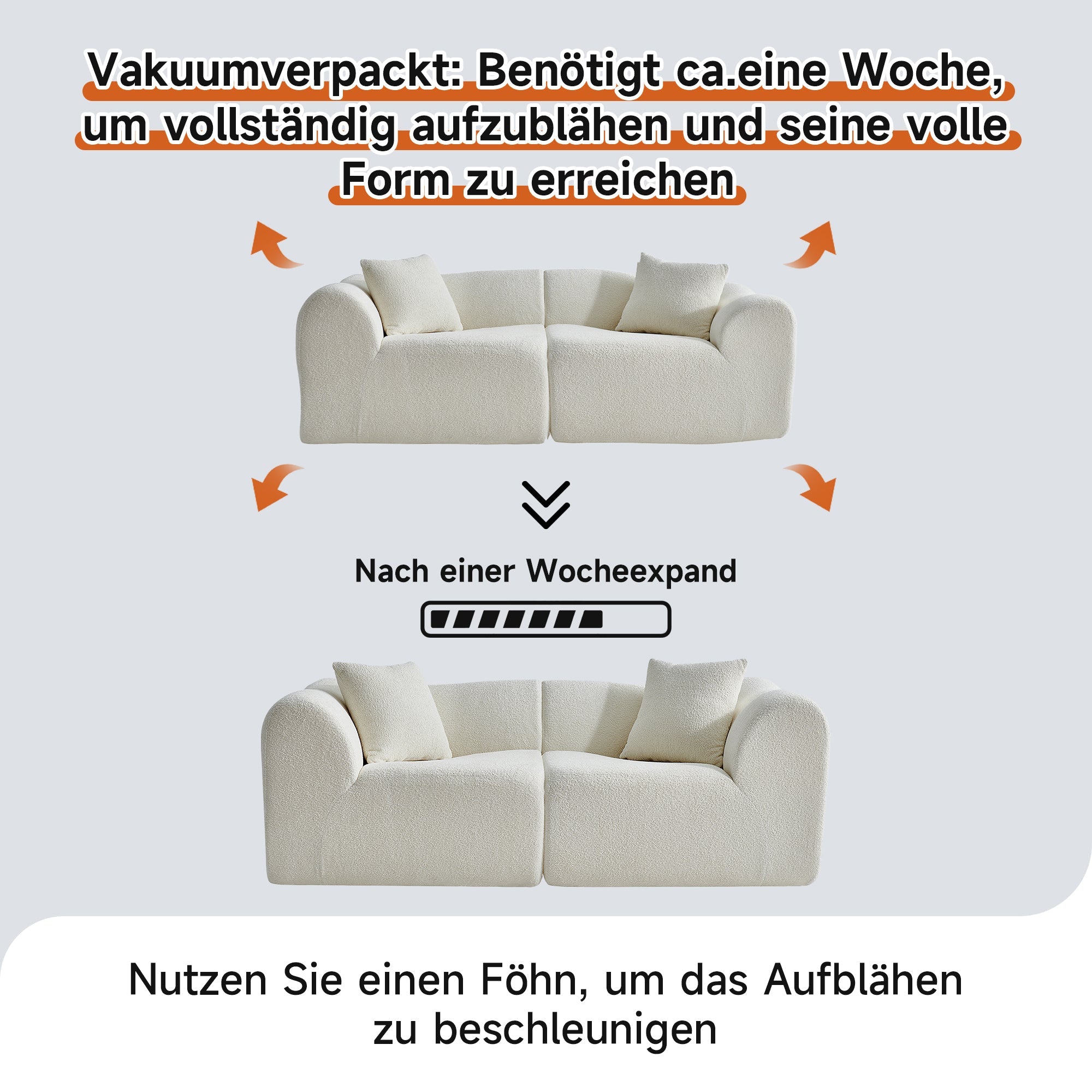 2-Seater Loveseat Space-Saving with Cushions - Velvet