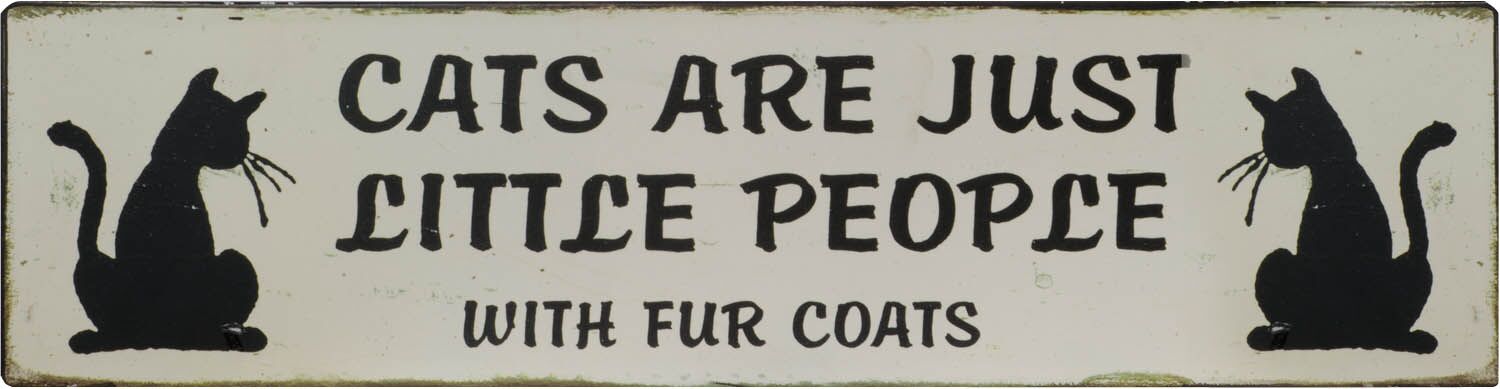 Plaque - Cats Are Just Little People - Metal