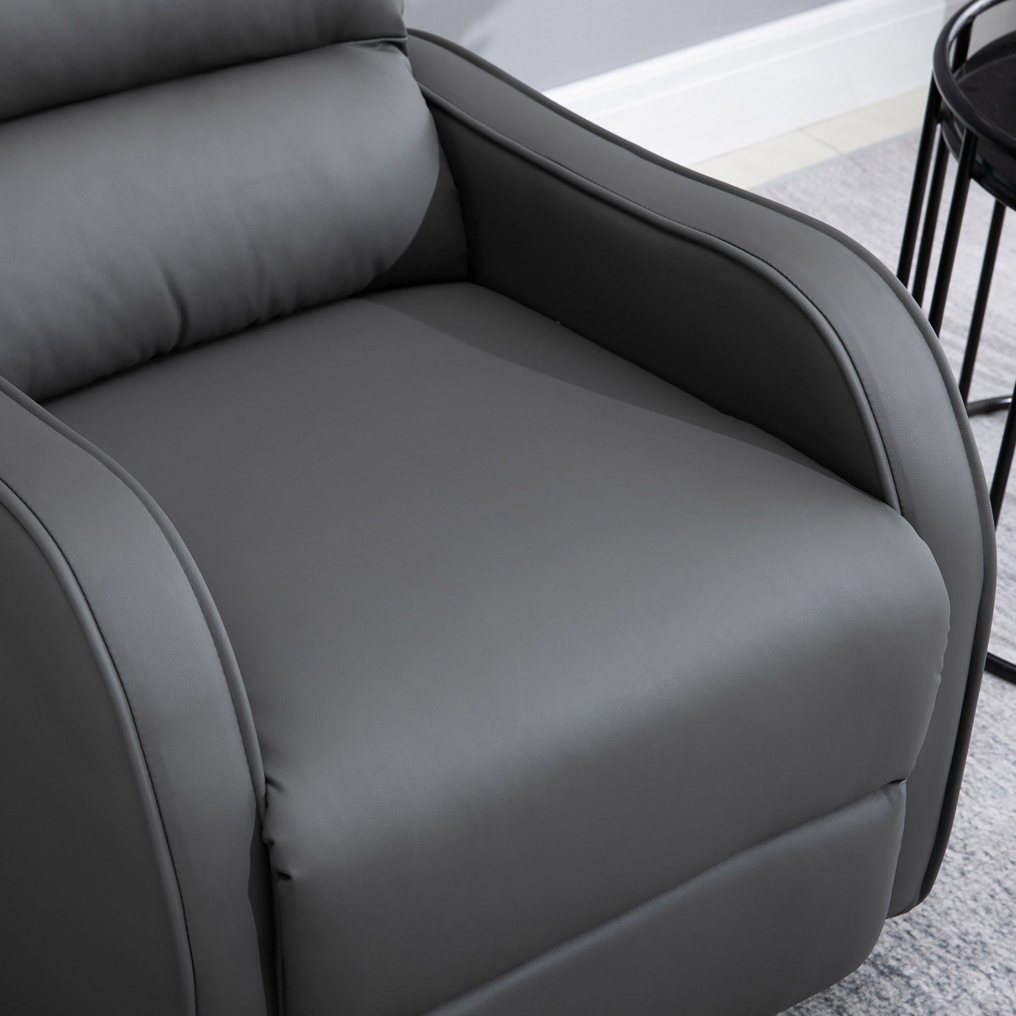 Recliner Chair, Rocking, Reclining, Rotatable, Cup Holder, Microfiber Cloth