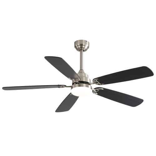 Classic Ceiling Fan, 52-inch LED Light, 6 Speed, 5 Blades, Remote Control, DC Motor