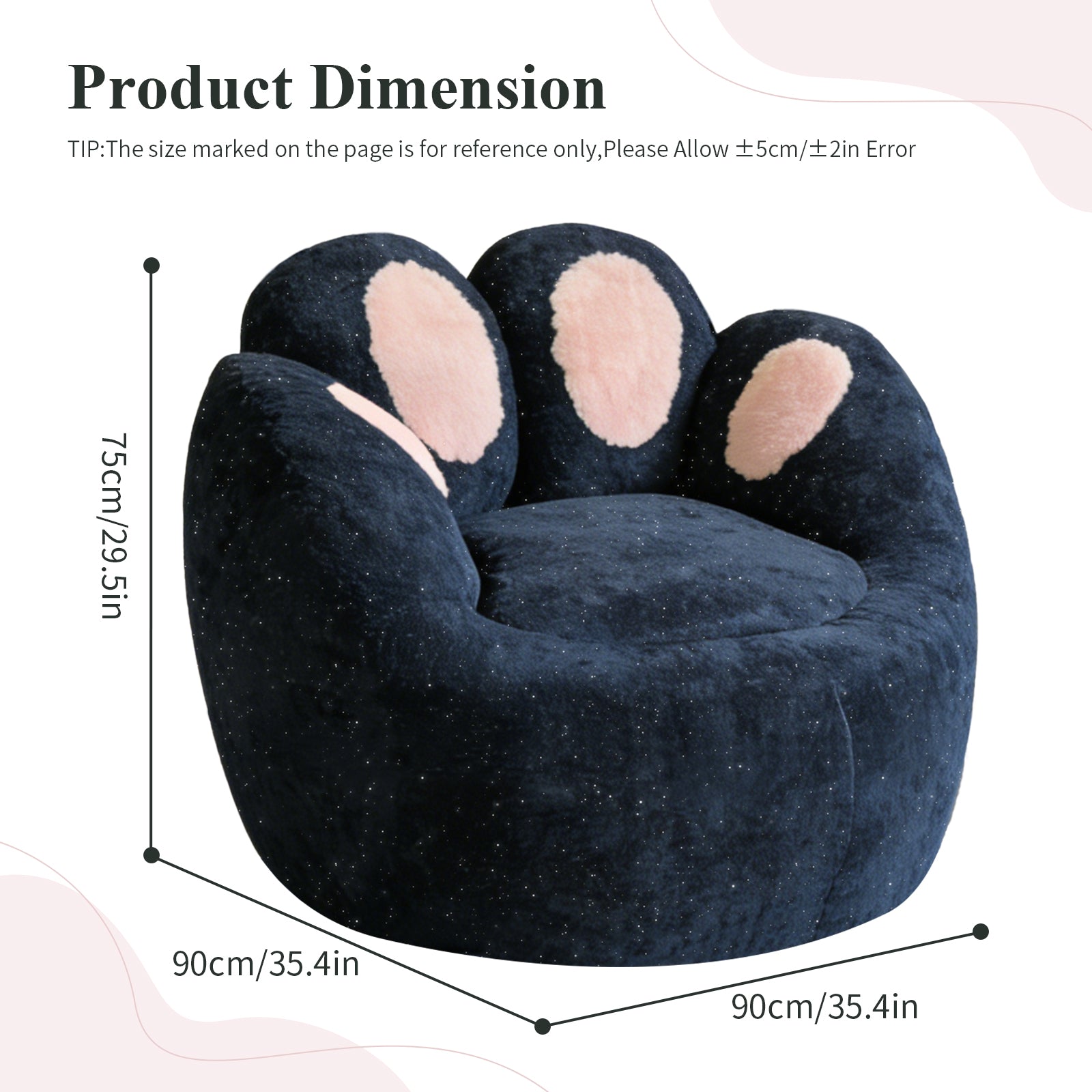 Sculptural Lounge Chair with Paw-Inspired Curved Contour Design, Lazy Sofa Chair