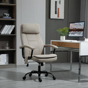 Office Chair, Ergonomic Massage Function Height-Adjustable Rocking, Beige