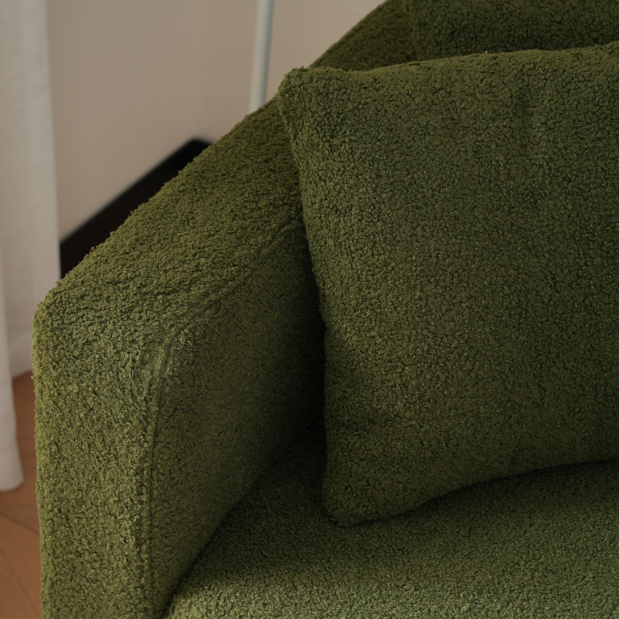 Sofa Bed with 3 Adjustable Backrest Angles and Storage Pockets, Gold Legs