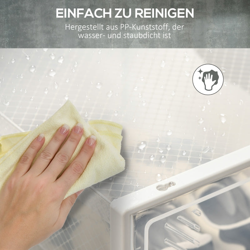 Modulare Schuhaufbewahrungsboxen, 18er-Pack, transparente Türen