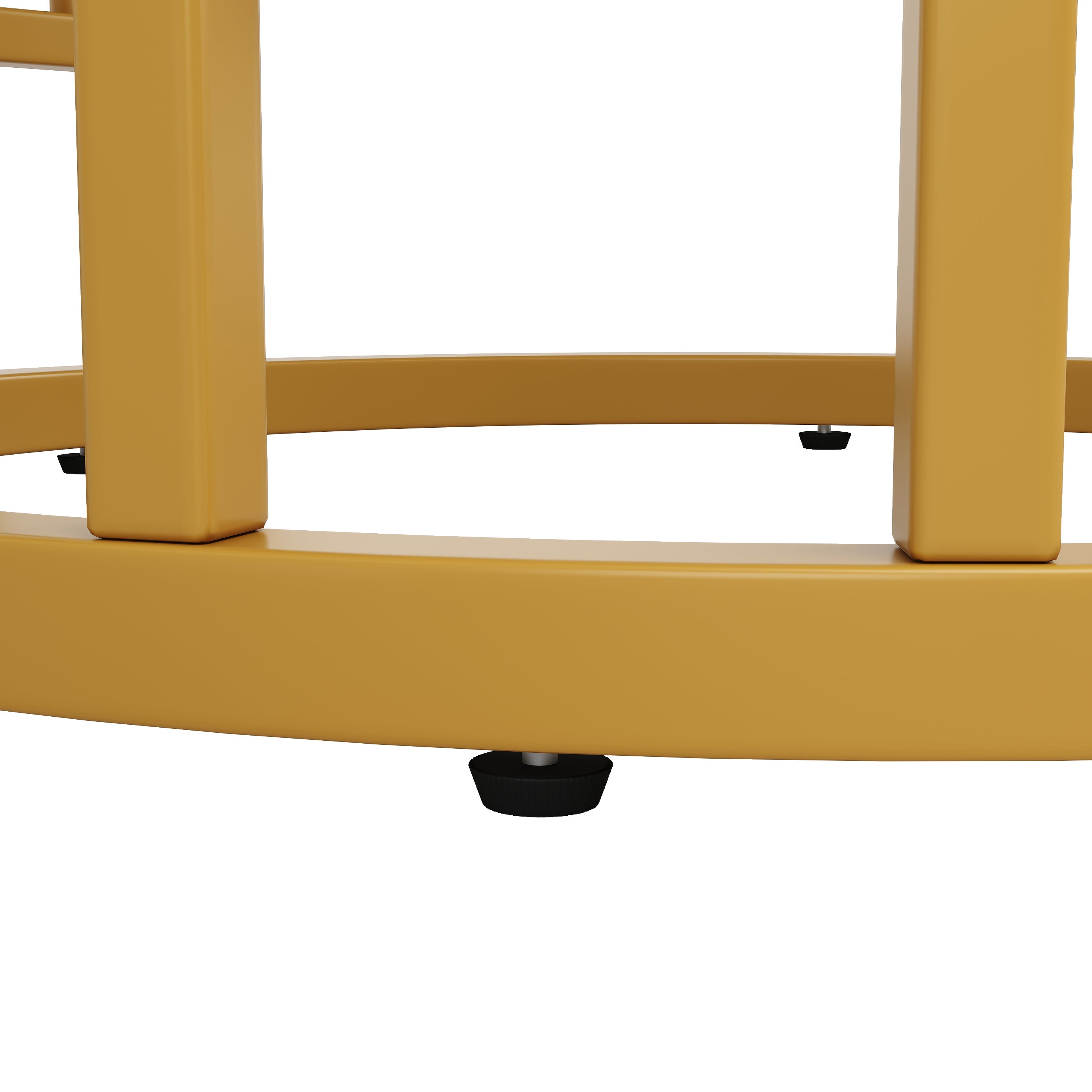 Round Dining Table 80x76cm 4-Person Marble Tabletop Metal Legs Gold