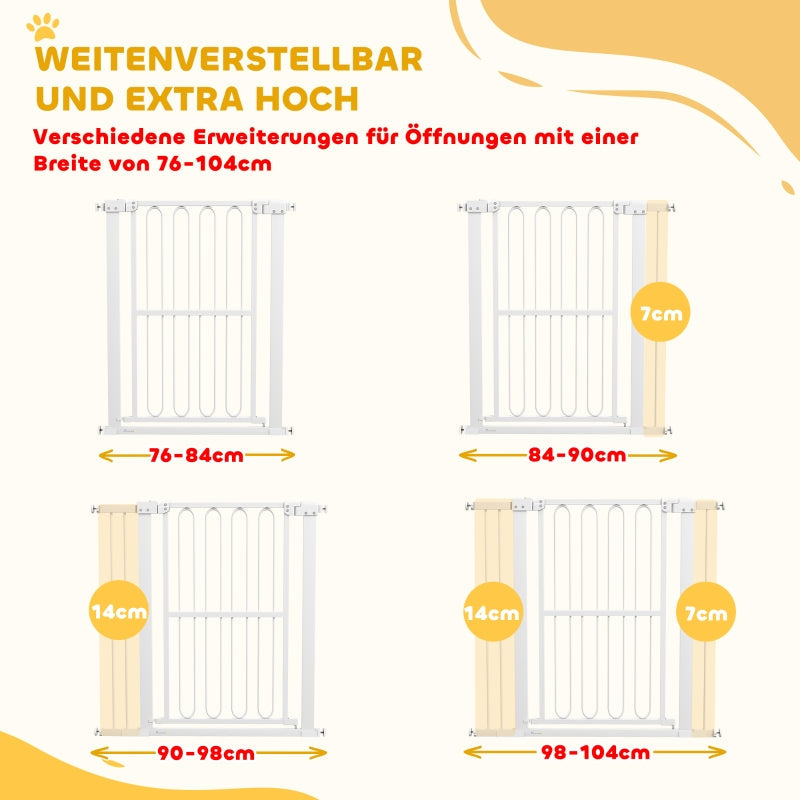 Hundeschutzgitter, 76-104 cm, Treppe, Metall