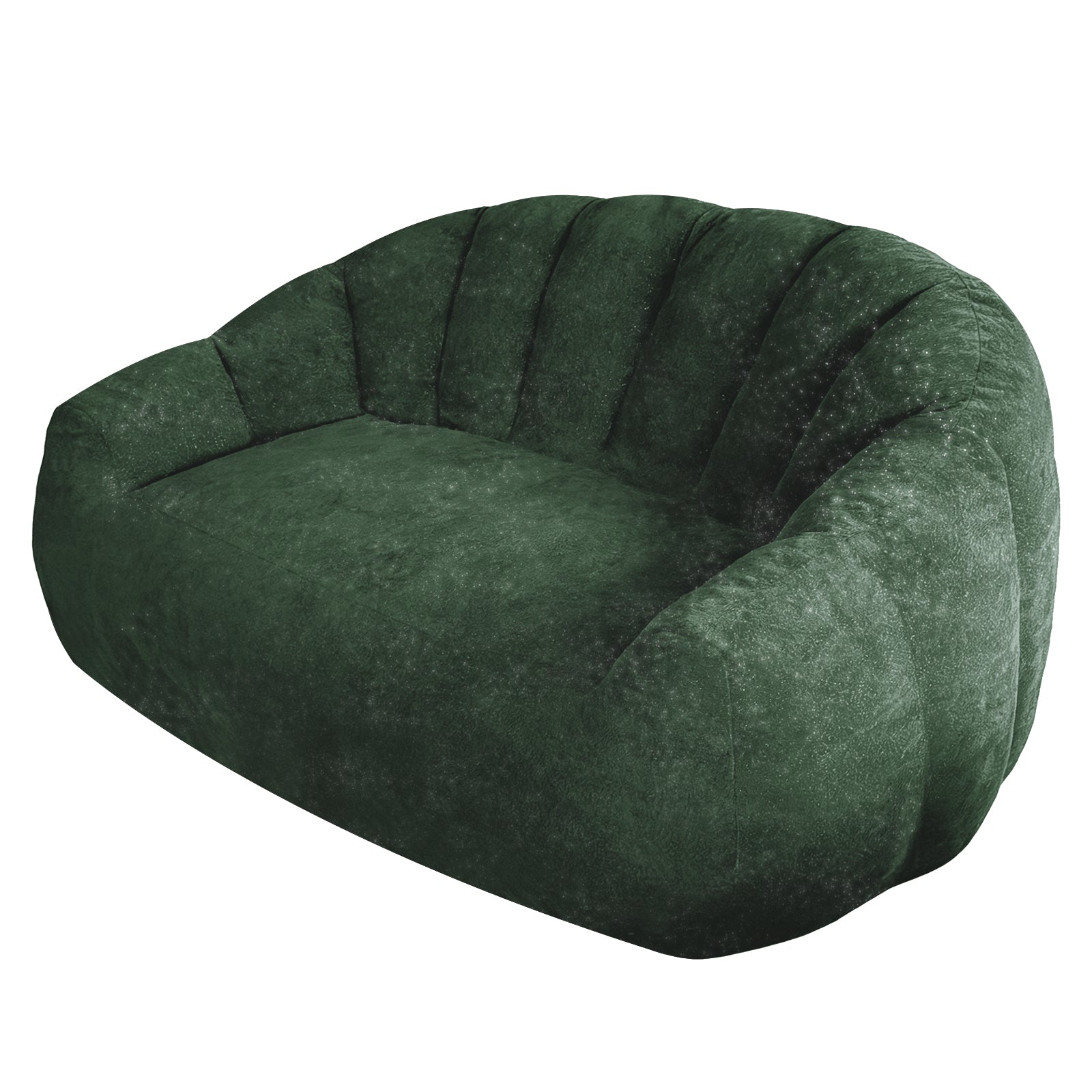 Sculptural Sofa Artfully Curved Wave-Form Backrest