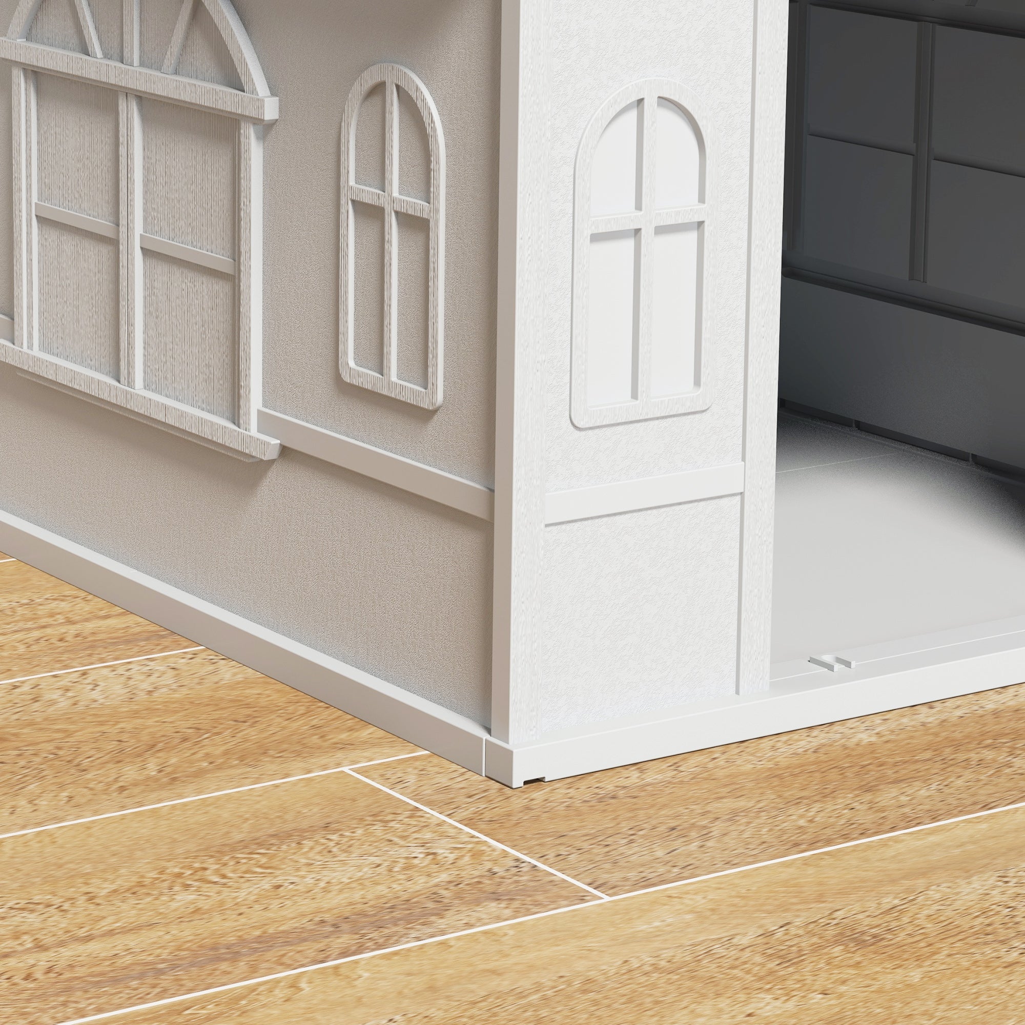 Dog House, Gable Roof, Weatherproof, Grey