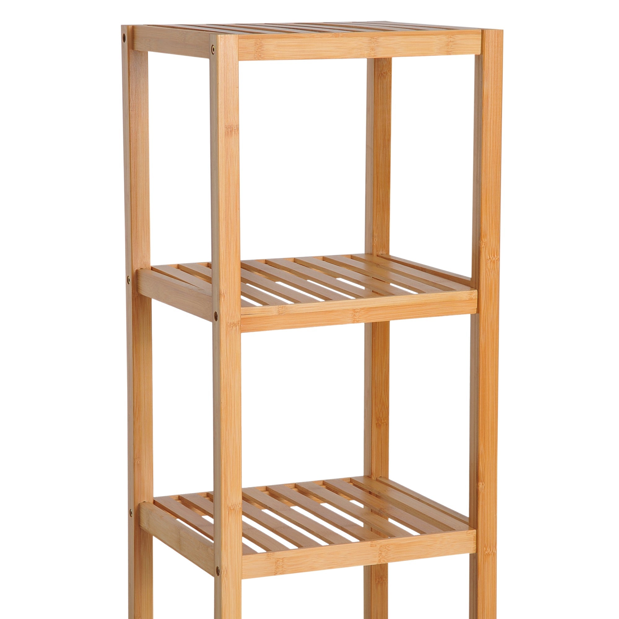 Badezimmerschrank, 3 offene Fächer, Toilettenaufbewahrung, Bambus