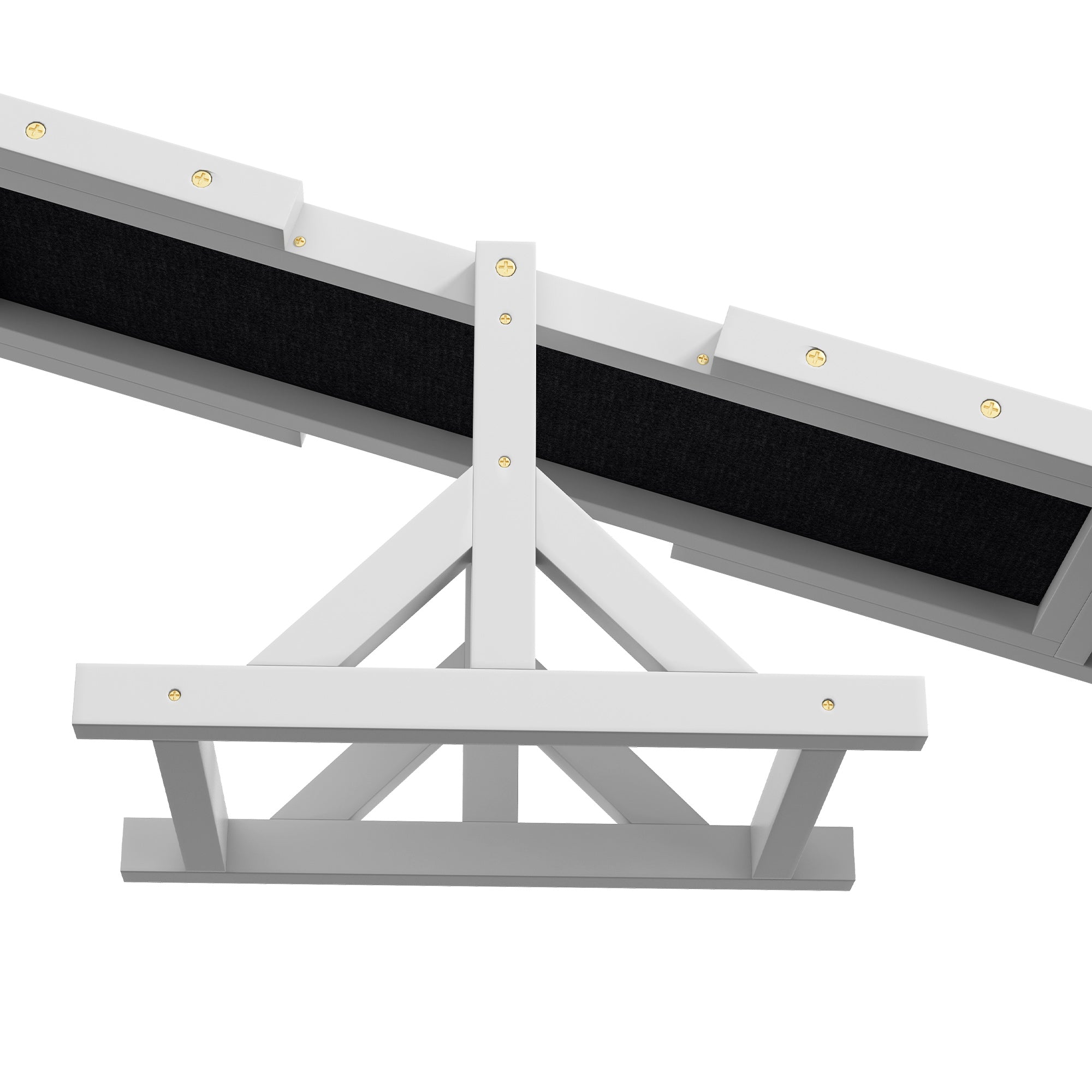 Dog Seesaw, Agility Ramp for dogs under 30 kg, Wood White
