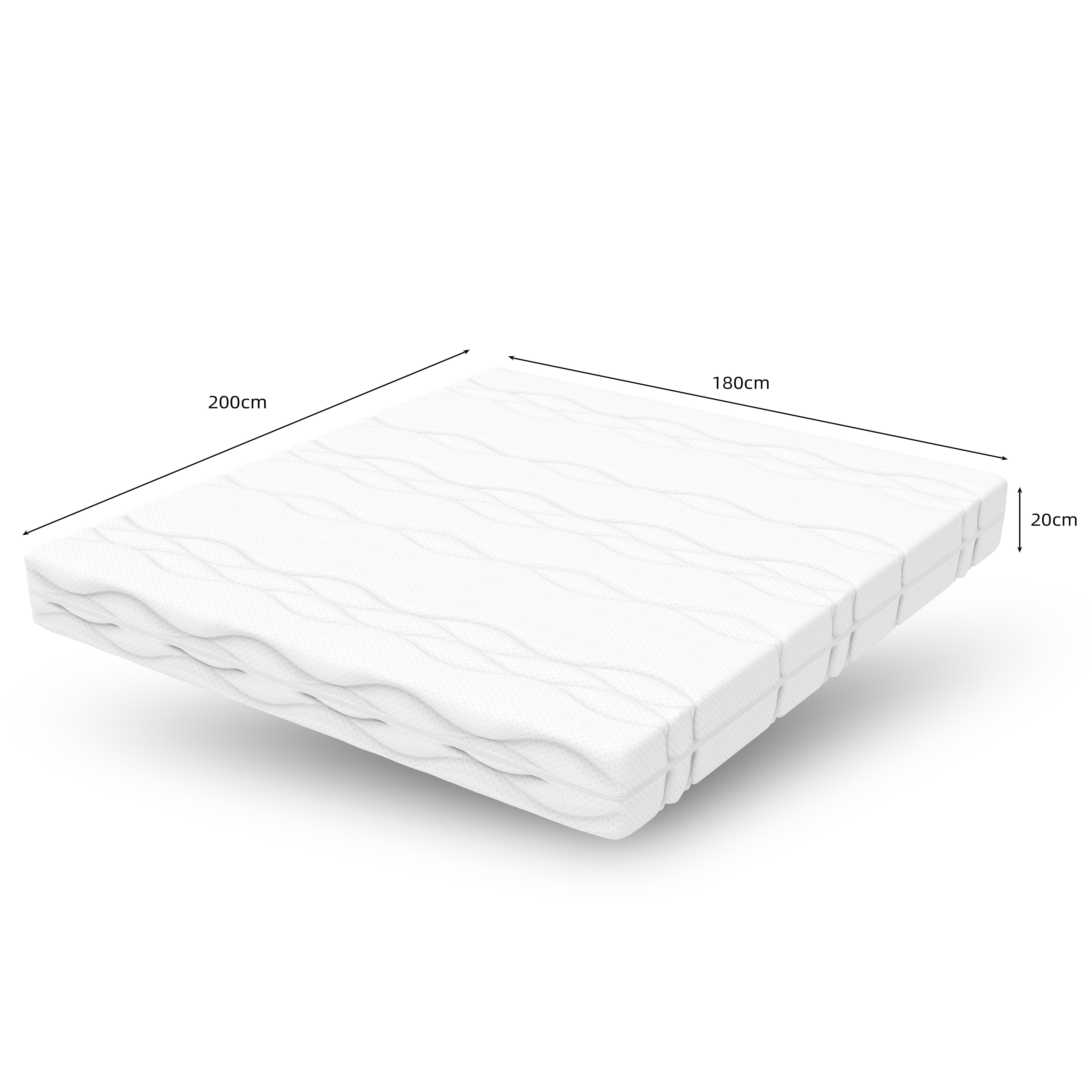 Mattress Pocket Spring H3 7-Zone 180x200cm Oeko-Tex Certified 20cm Height