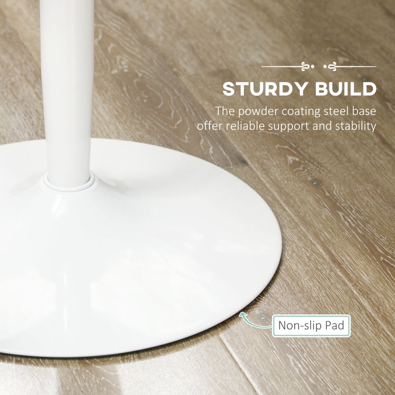 Dining Table, Two-Person Minimalistic 75H x Φ70cm, White