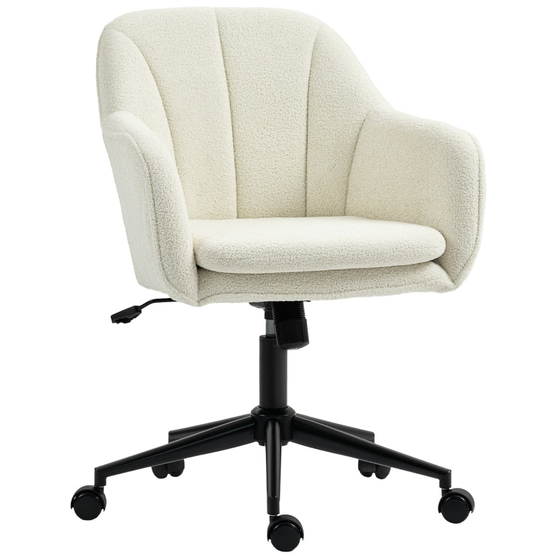 Velvet Vanity Chair Curved Backrest - Beige