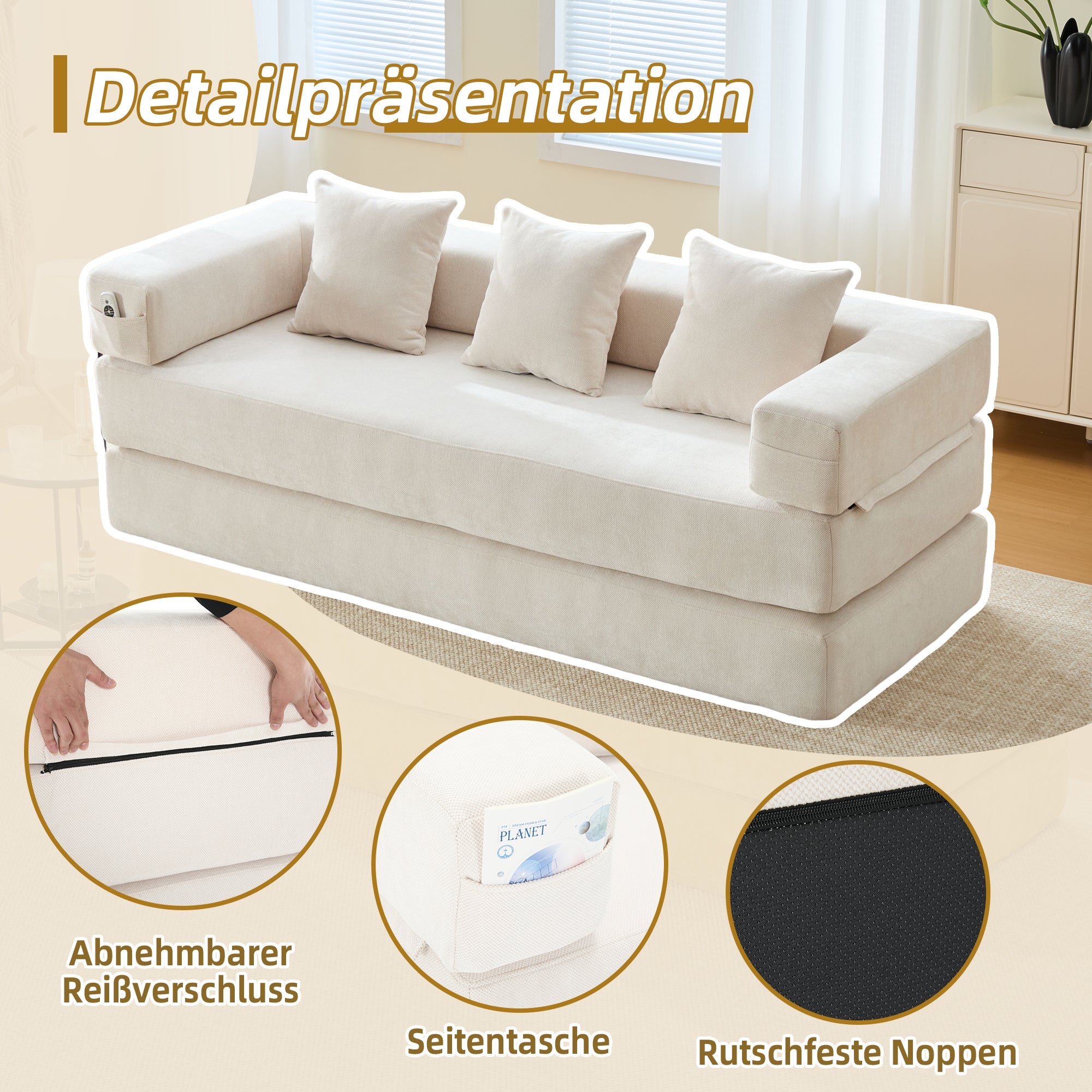Modular Block Sofa, Super Soft Combinable Storage, Chenille Fabric
