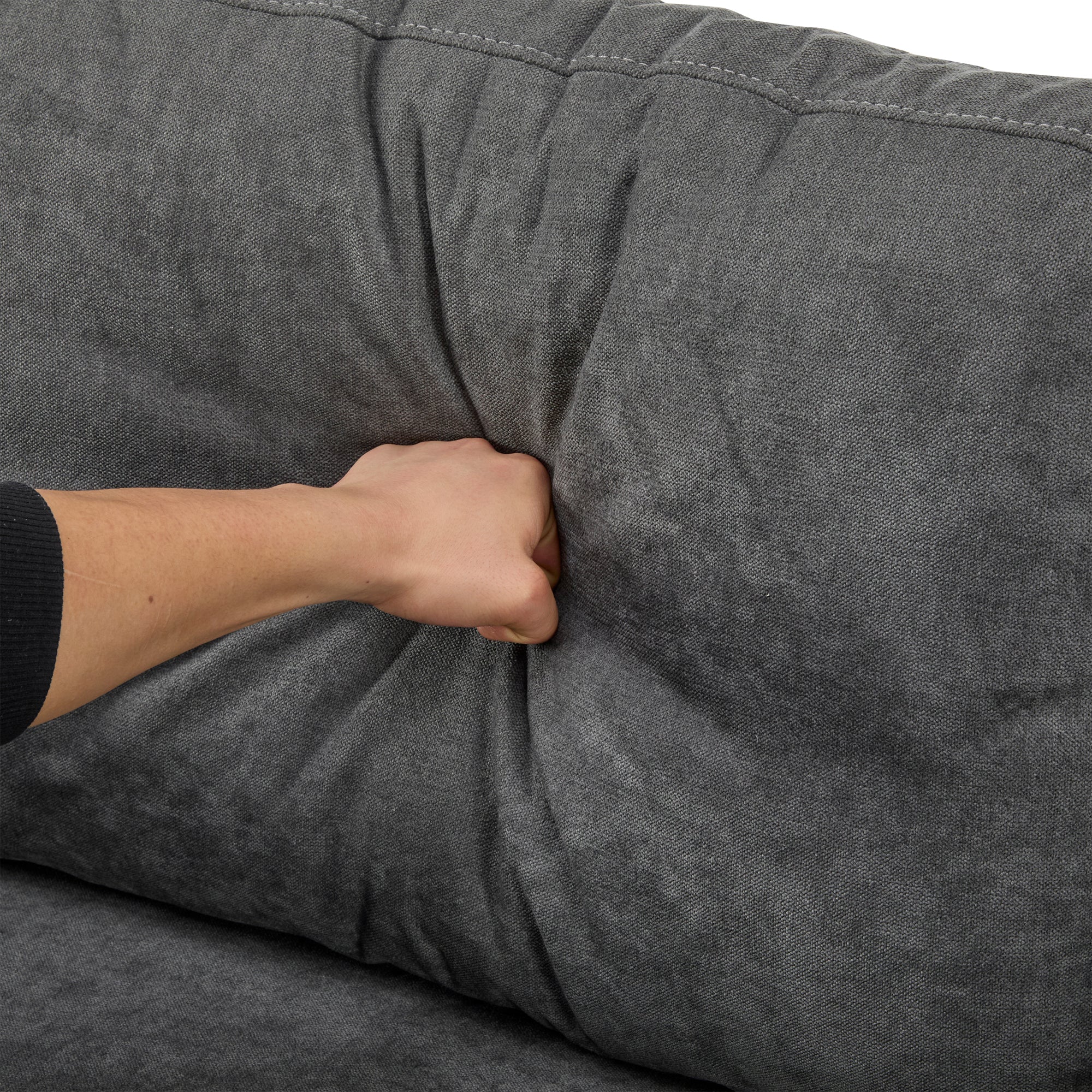 Corner Sofa Bed L-Shaped Extendable with Storage, Dark Grey
