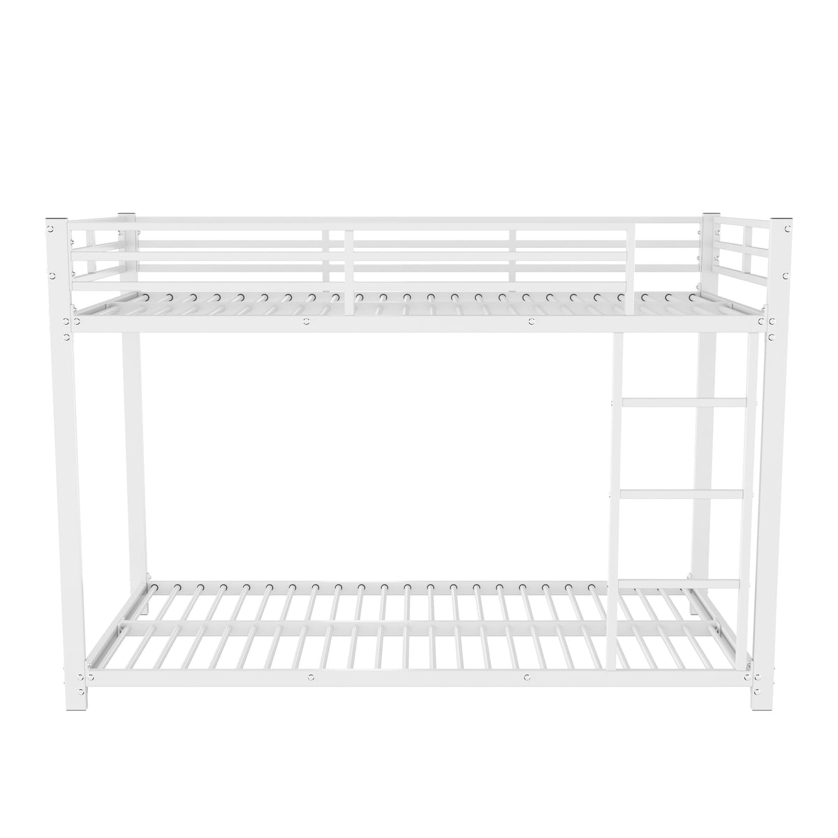 Bunk Bed 90x200cm Classic Iron Frame - White