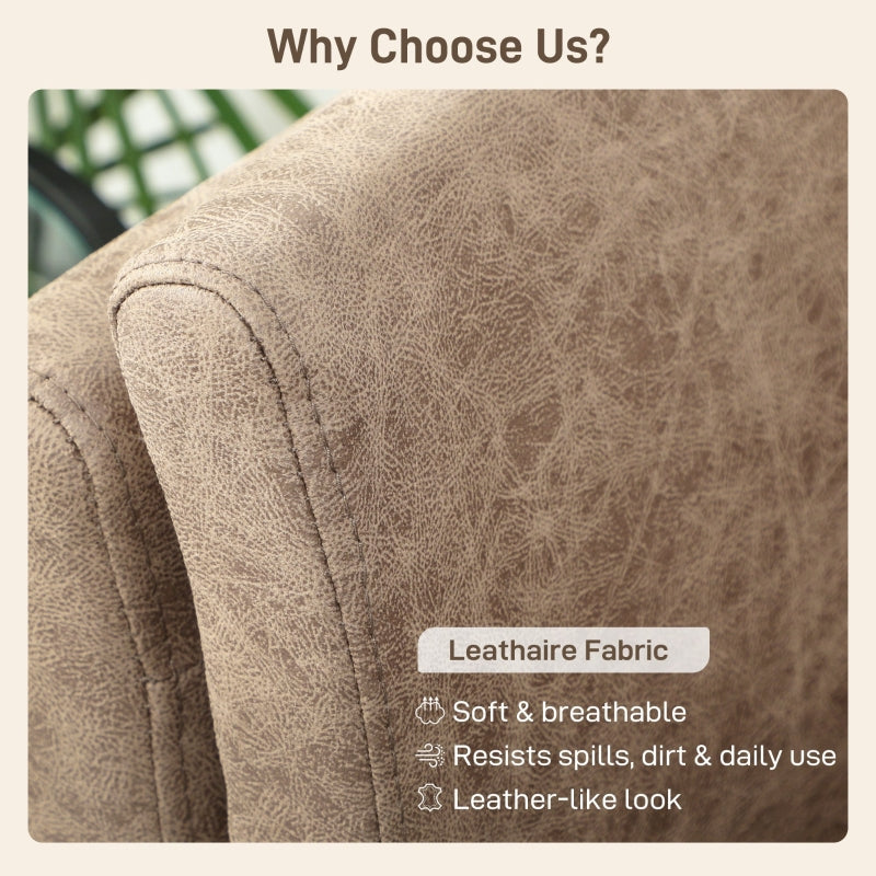 Two-Seater Sofa Leathaire Light Brown