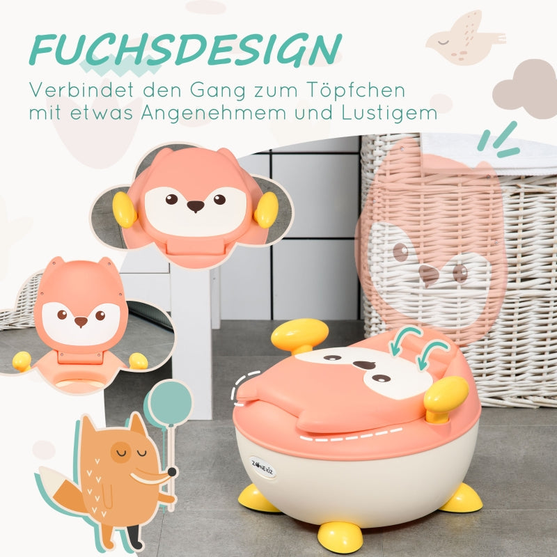 ZONEKIZ Potty, non-slip inner pot splash guard, fox design