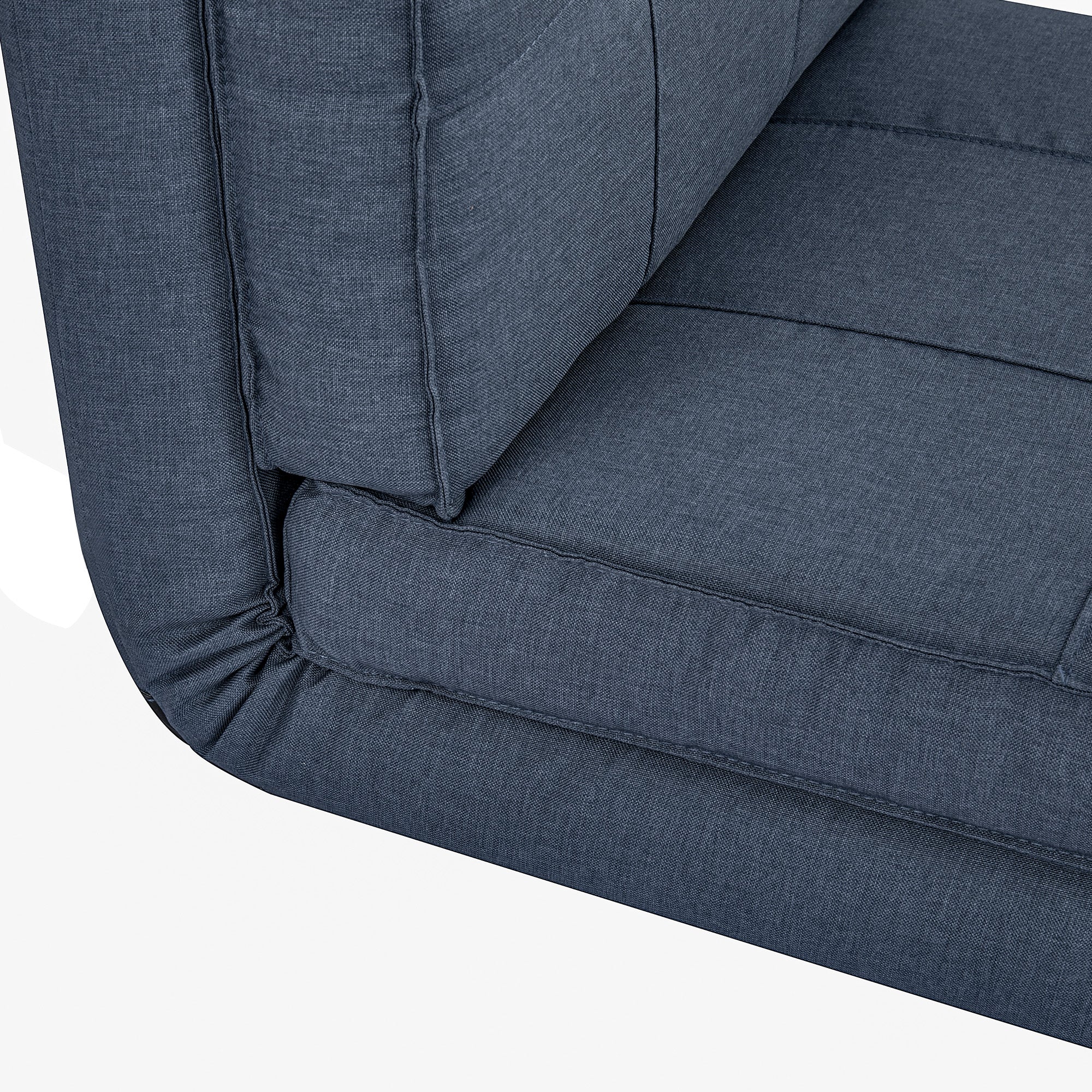 Floor Sofa, 5-Level Adjustable Folding Sleeping Chair, Dark Blue