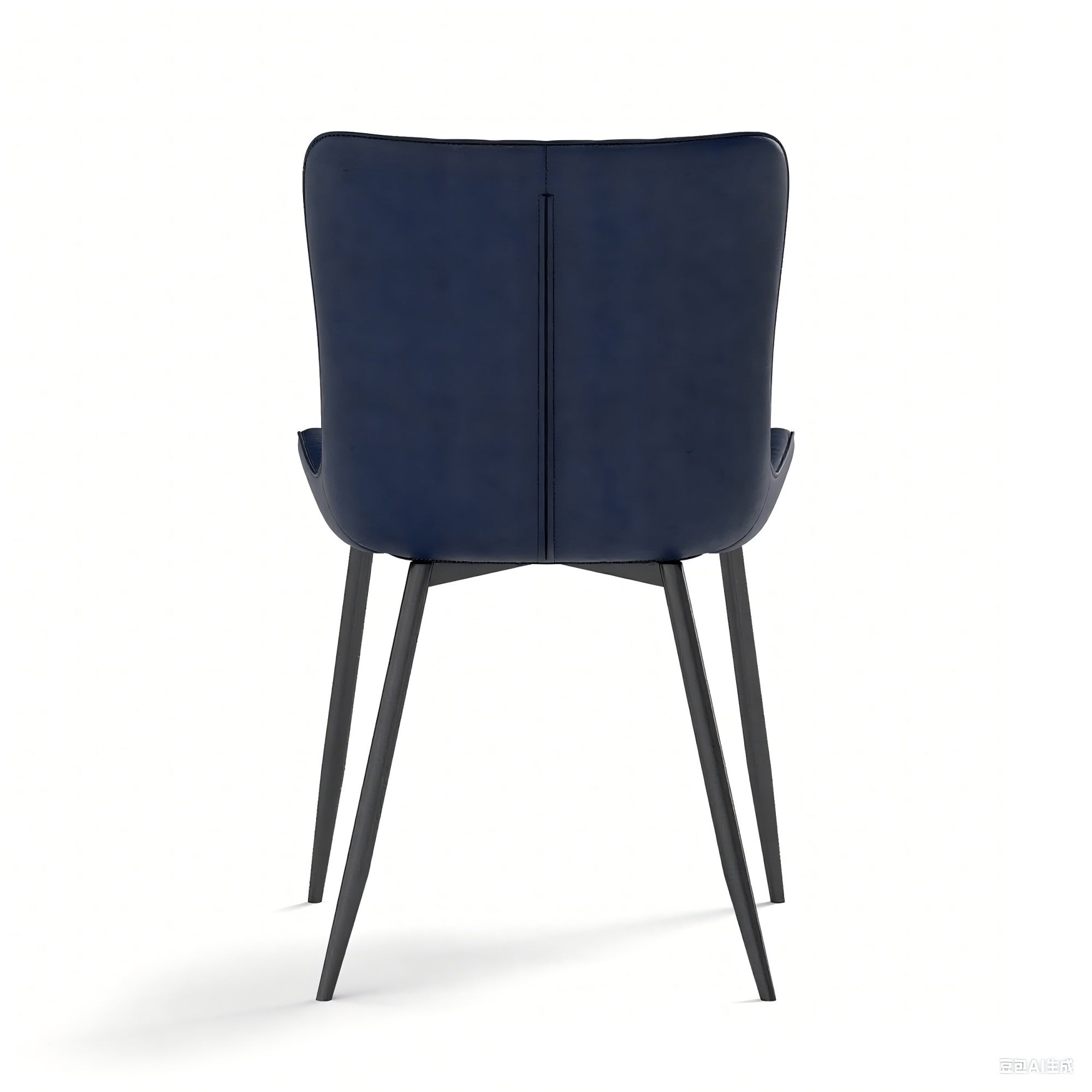 Dining Chairs Set of 2 Armchairs Faux Leather - Blue