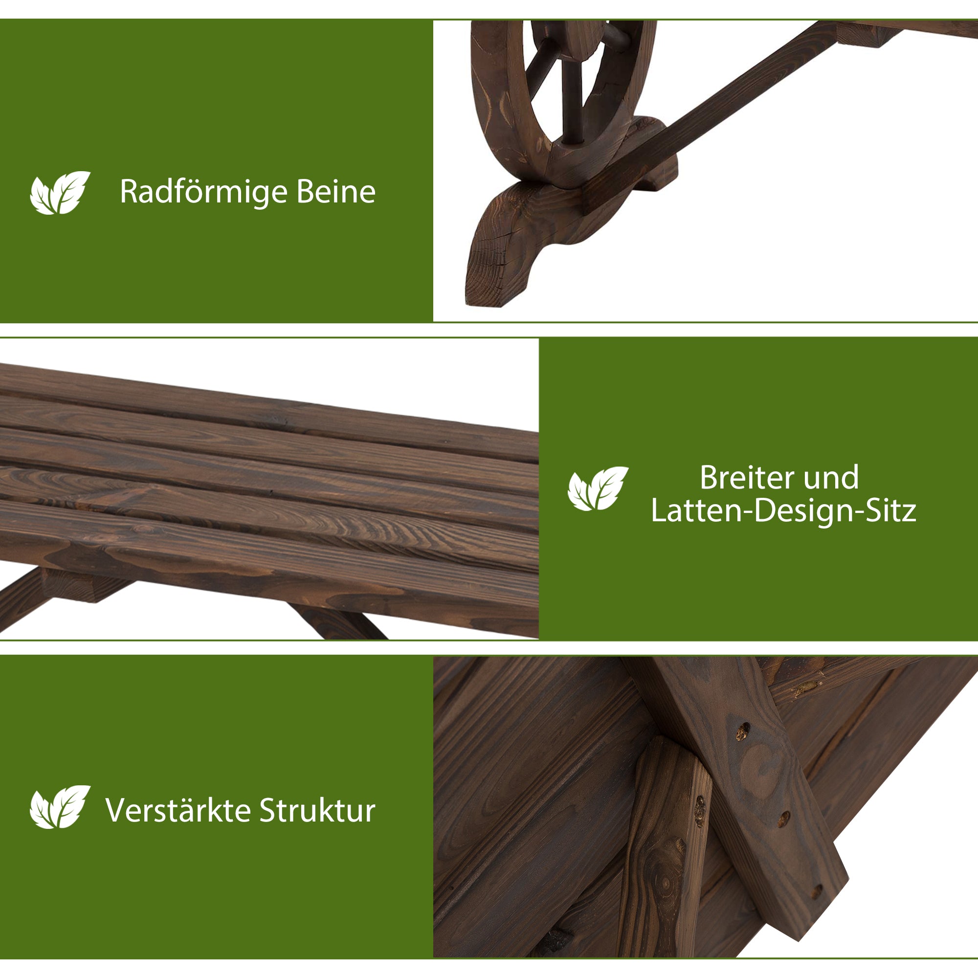 Garden Bench Weatherproof Rustic 98x50x39.5 cm Wooden