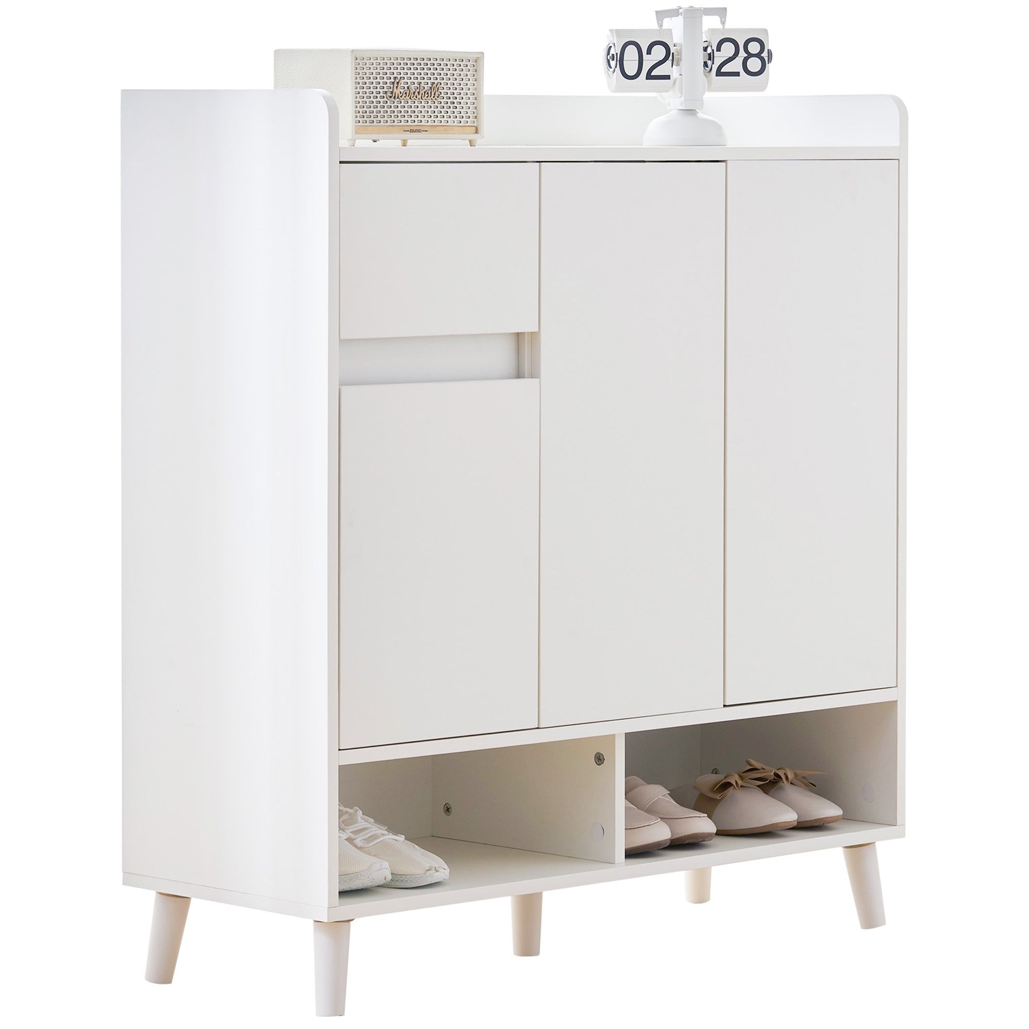 Chest of drawers with adjustable shelves, minimalist home organizer, solid wood