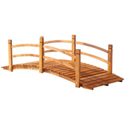 Garden Bridge 185m with Railing, 200kg Solid Wood