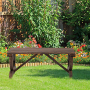 Garden Bench Weatherproof Rustic 98x50x39.5 cm Wooden