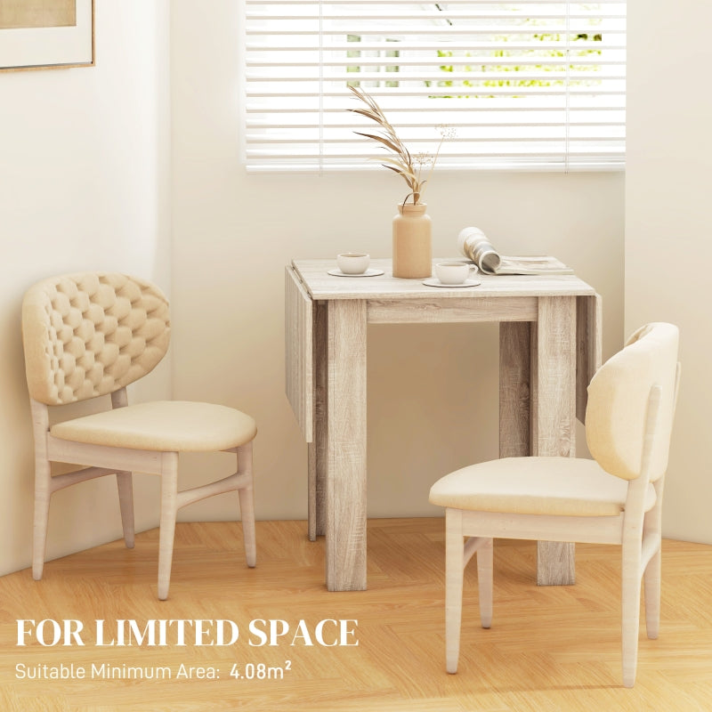 Four-Seater Drop Leaf Dining Table Expanding, Wood Effect