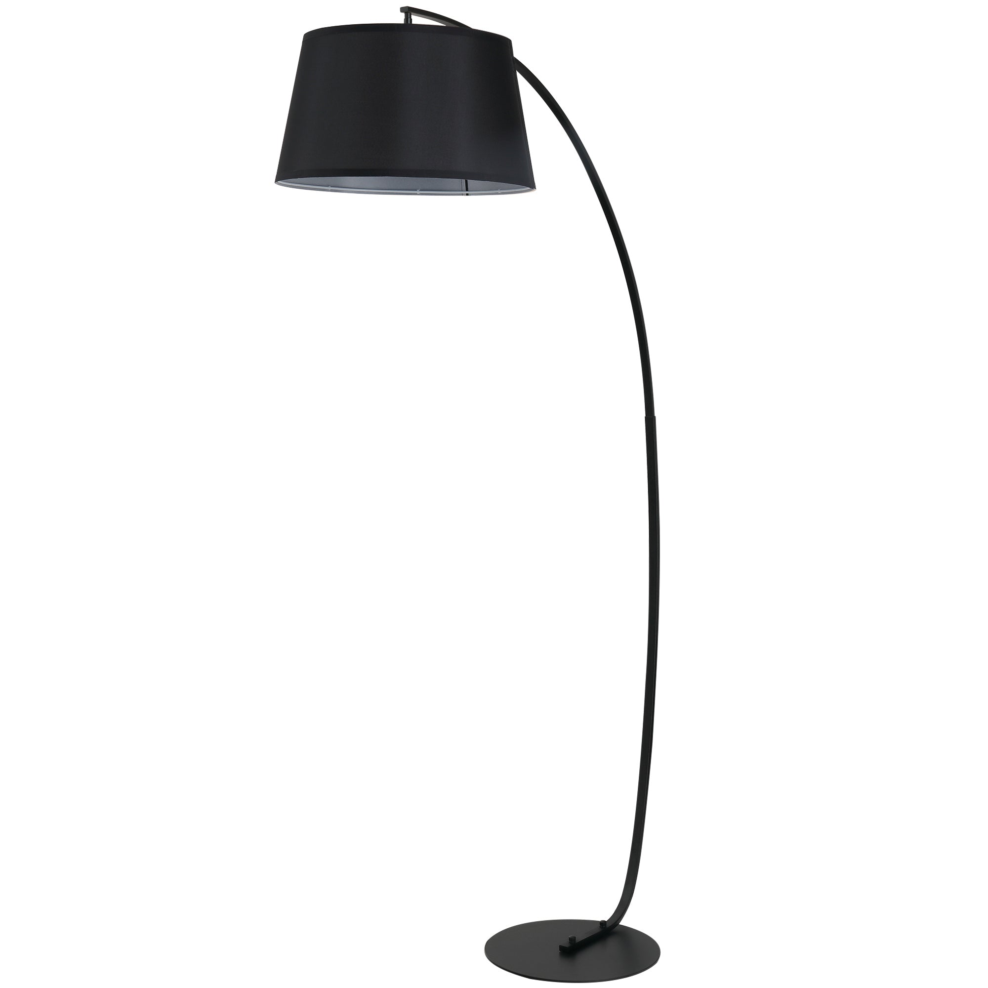 Arc lamp floor lamp Arc modern made of metal linen black