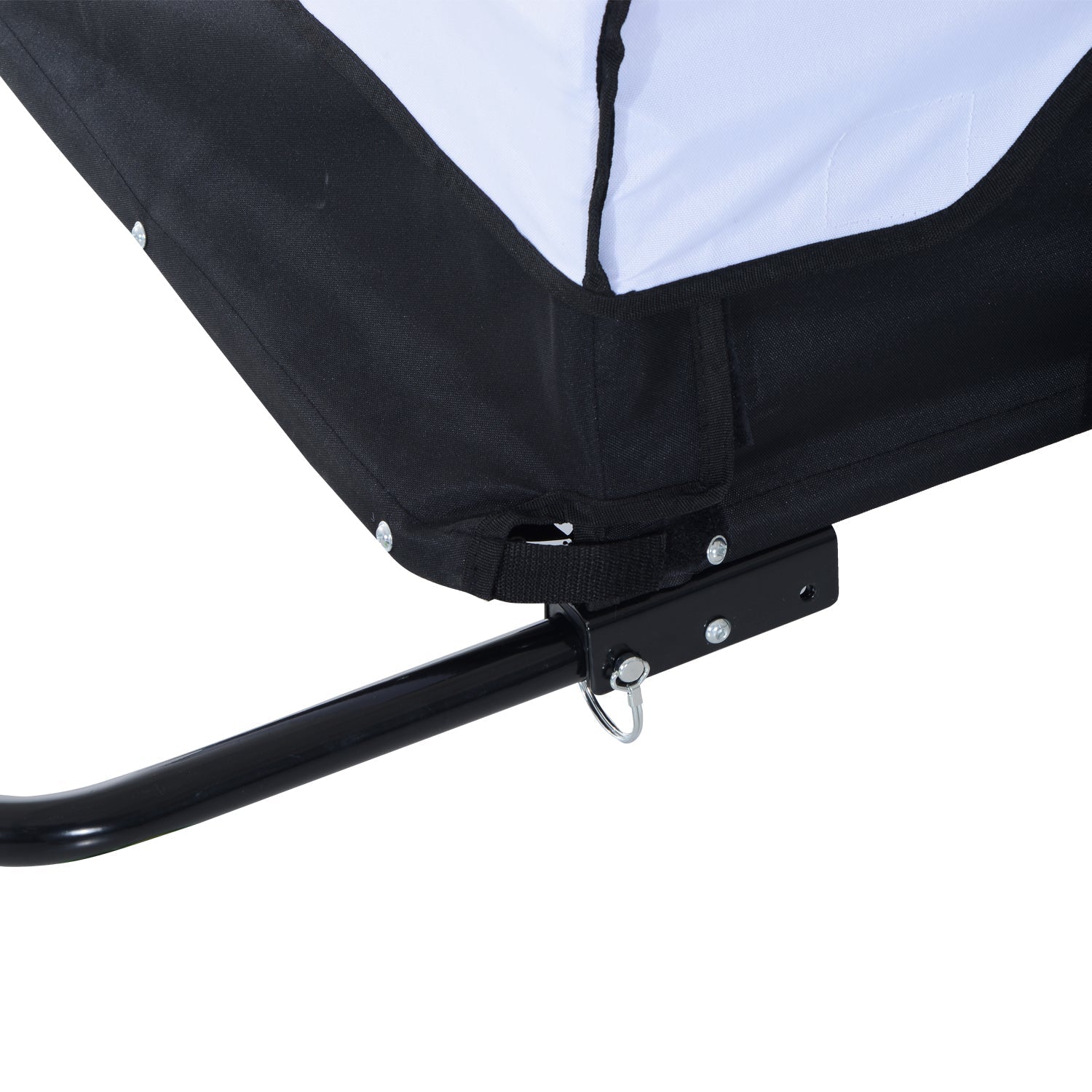 Handcart foldable, 40 kg load capacity, for garden and transport, white and black steel and oxford