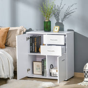 Modern Sideboard Cabinet High Gloss Storage Chest of Drawers, White
