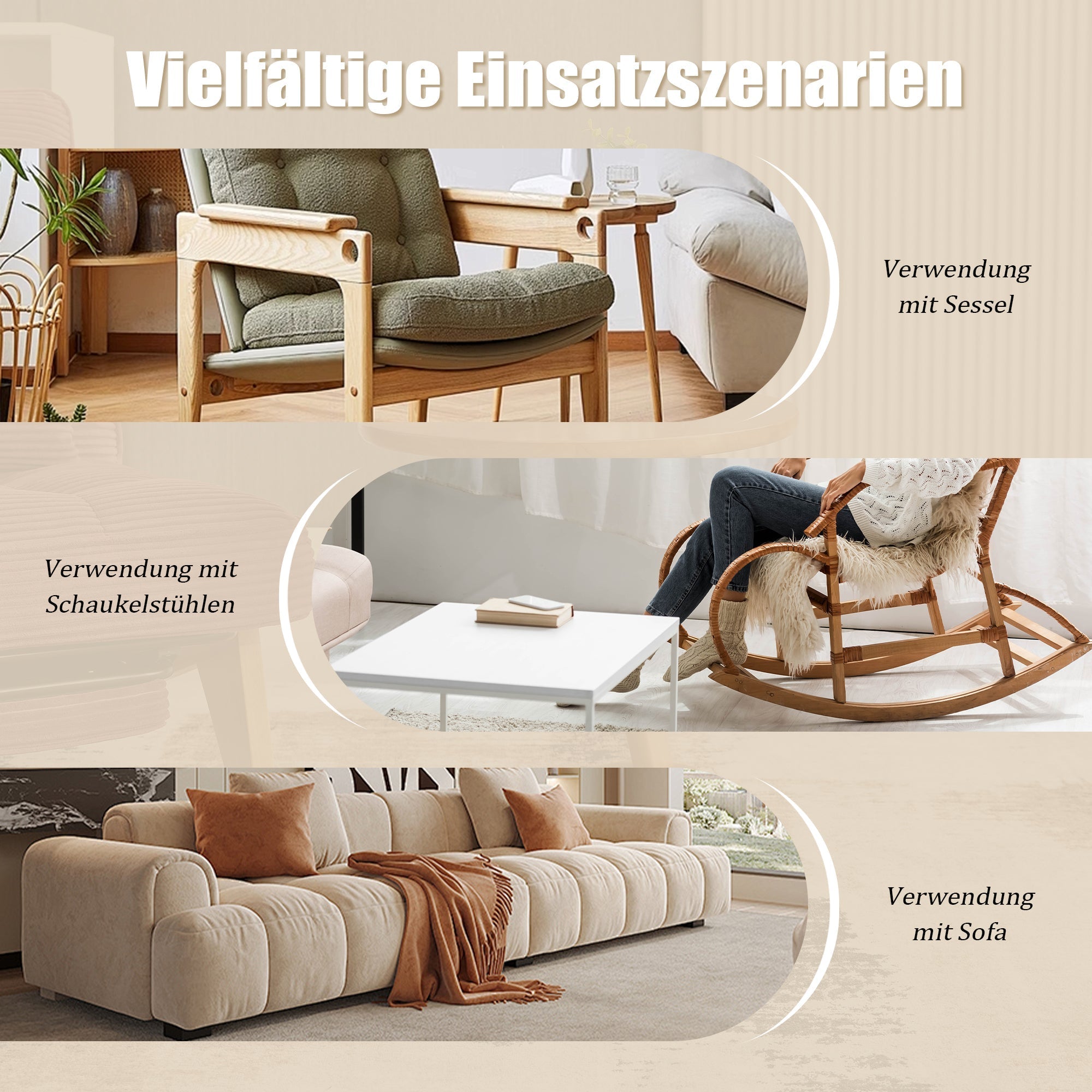 Round Wooden Table, Modern Minimalist Sofa Side TV Table for Small Spaces, Solid Wood