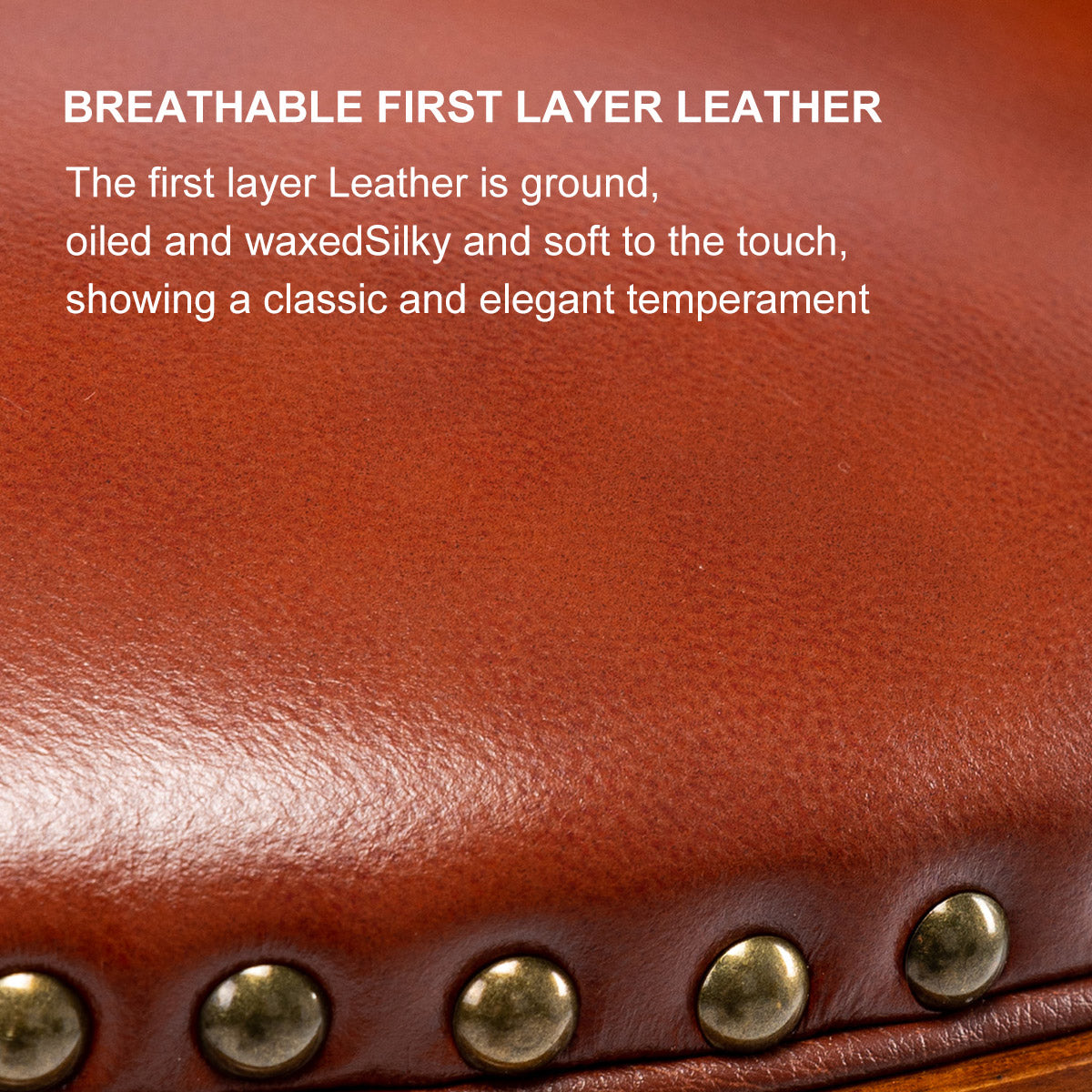 Bar Stools 360° Swivel With Backs Counter/Bar Height - Cow Leather, Wood