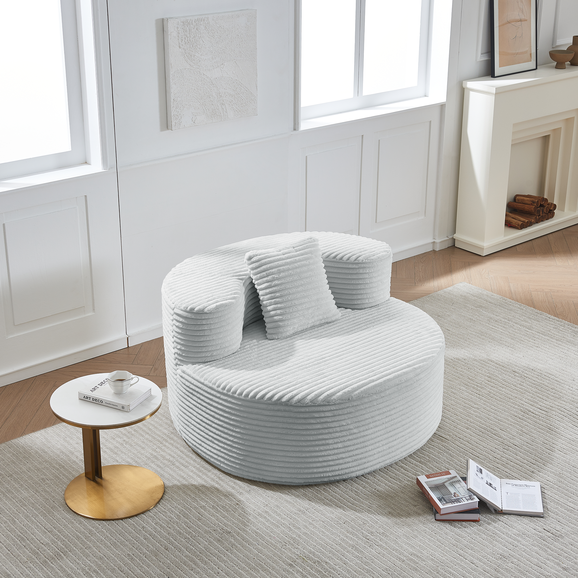 Adult Bean Bag Chair - Oversized Lounge Cushion - Flannel