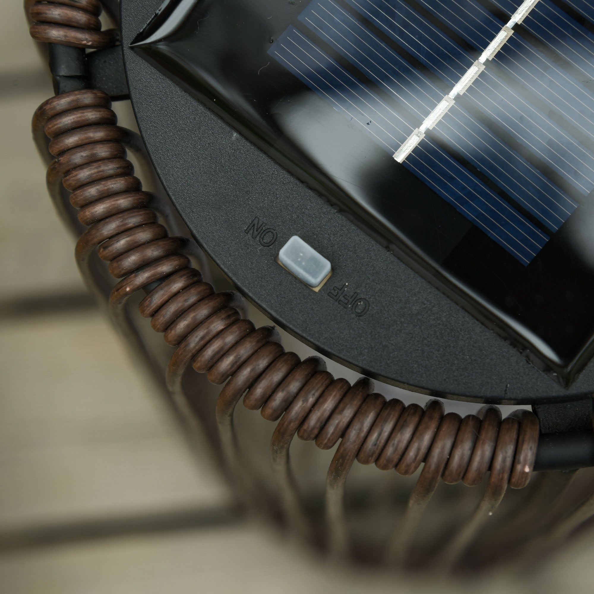 Solar Lamp Garden Lamp Rattan Automatic LED Brown