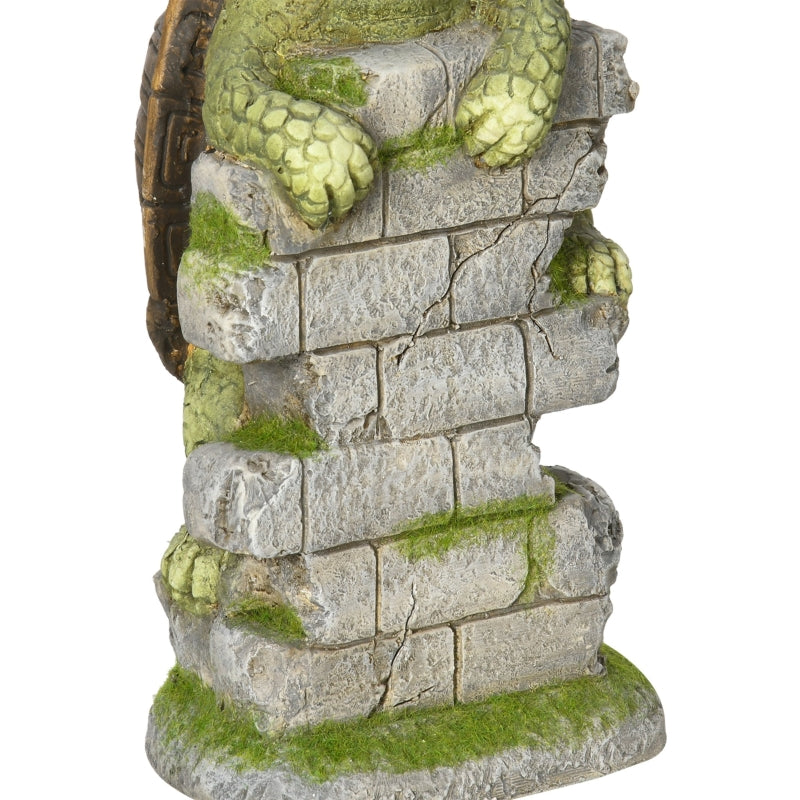 Turtle Sculpture, LED Solar Light, 36.5 cm, Magnesium Oxide