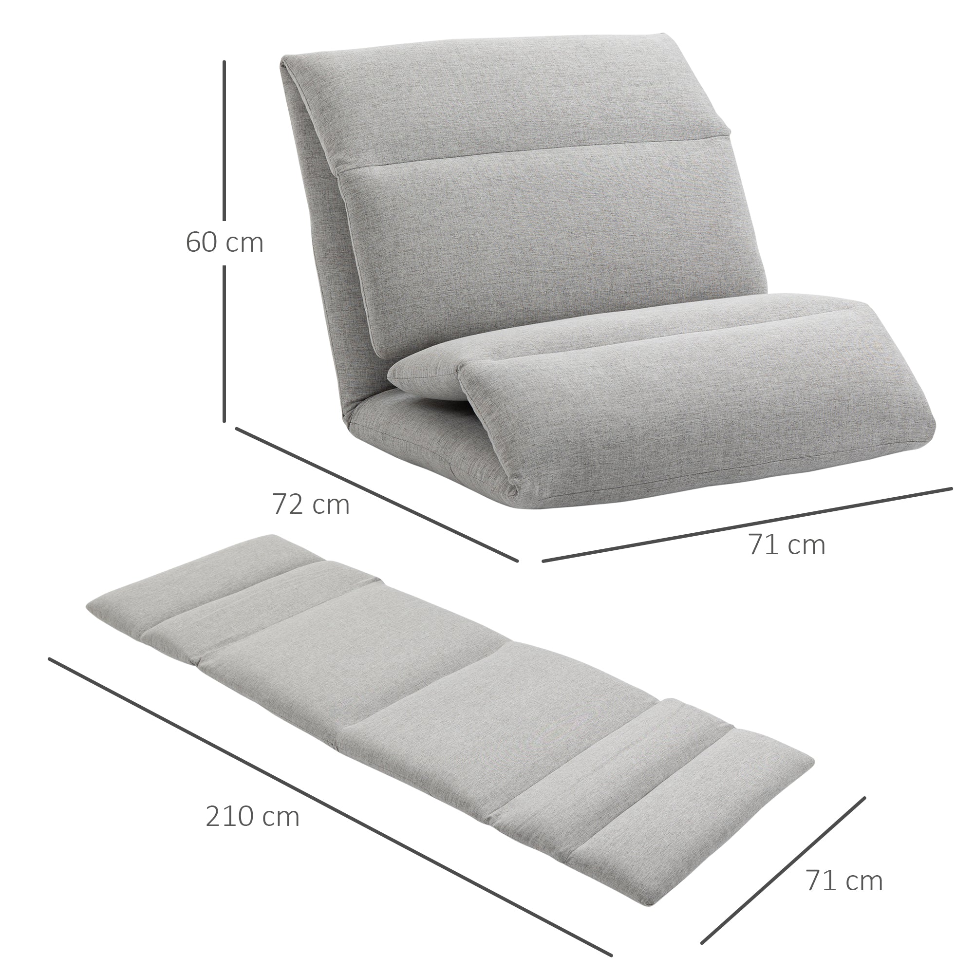 Floor Chair, Adjustable Foldable Sofa, Floor Cushion