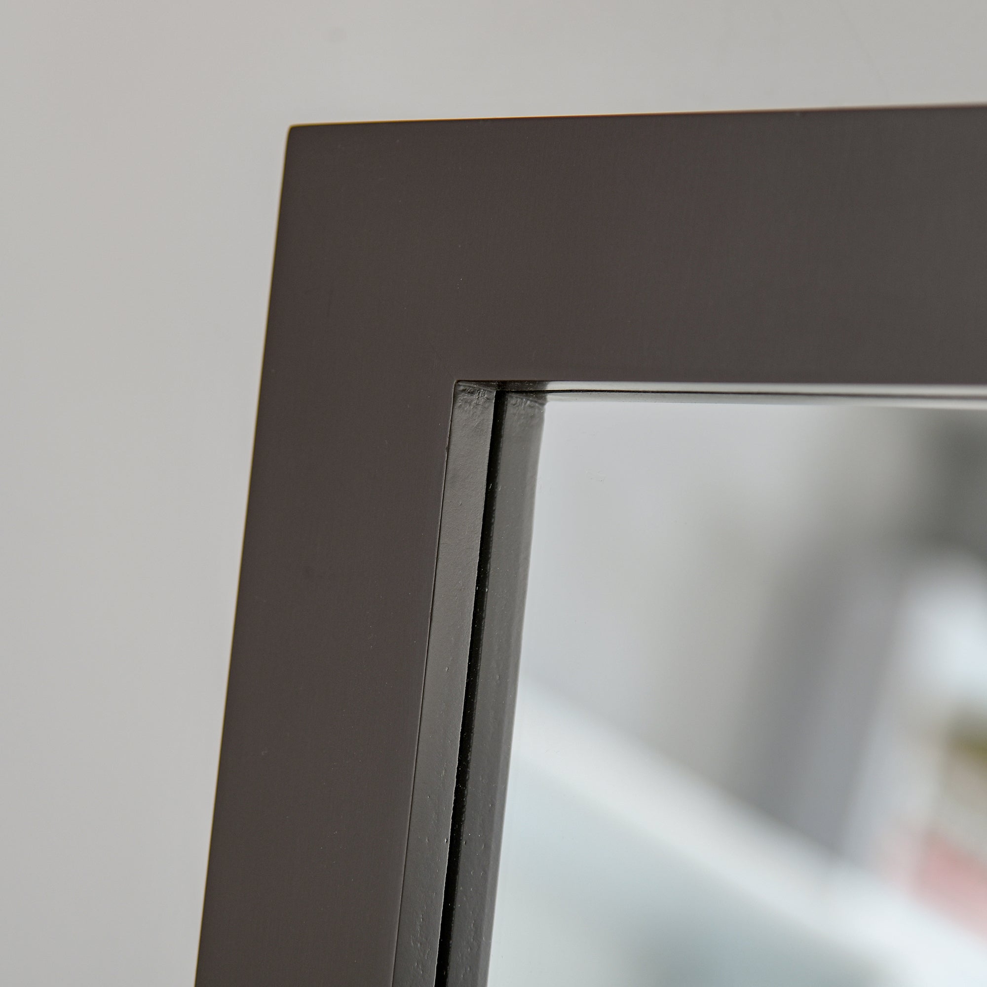 Standing Mirror Full Length Vanity Elevated Feet, MDF Coffee