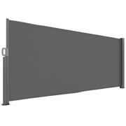 Side Awning, Extendable Privacy Screen, Wall Bracket, 300x140cm, Dark Gray