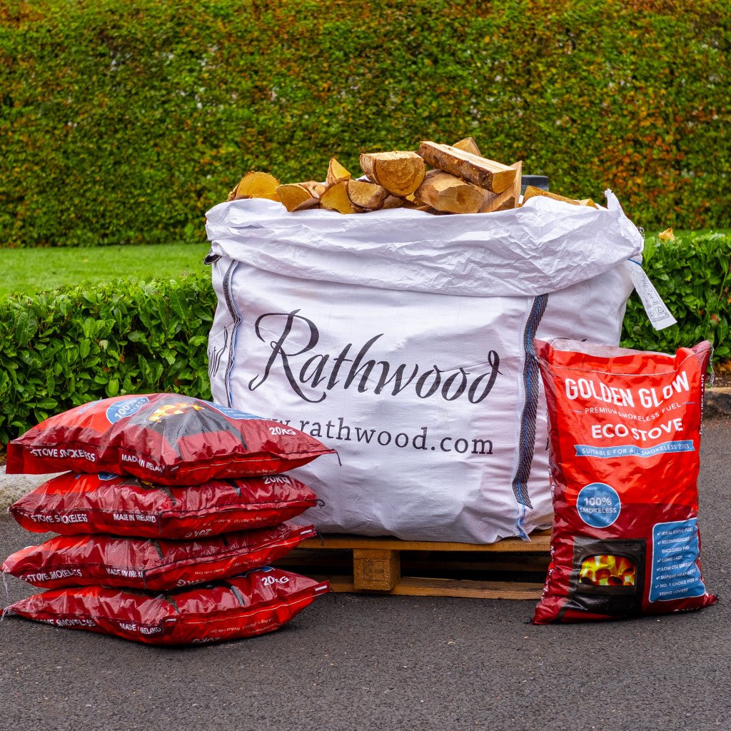 5 x 20kg Eco Stove Coal and Oak Firewood Bulk Bag Bundle - Rathwood Store